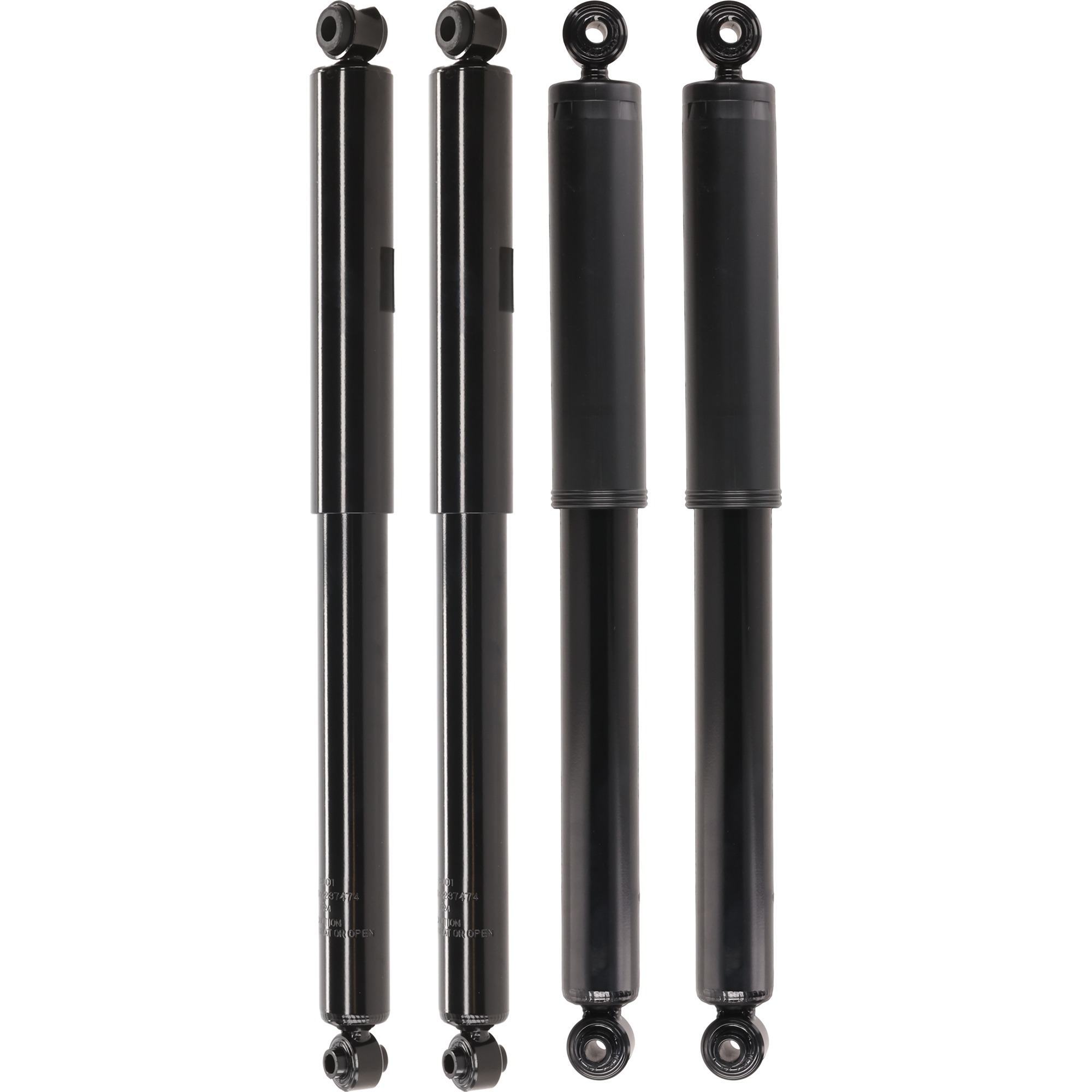 AM F 350-85-97 F 250-87-98 FRONT AND REAR SHOCK ABSORBER RH AND LH Gas Charged 4WD SKU SET JF280106 OEM 6L5Z18125AA F75Z18124DA
