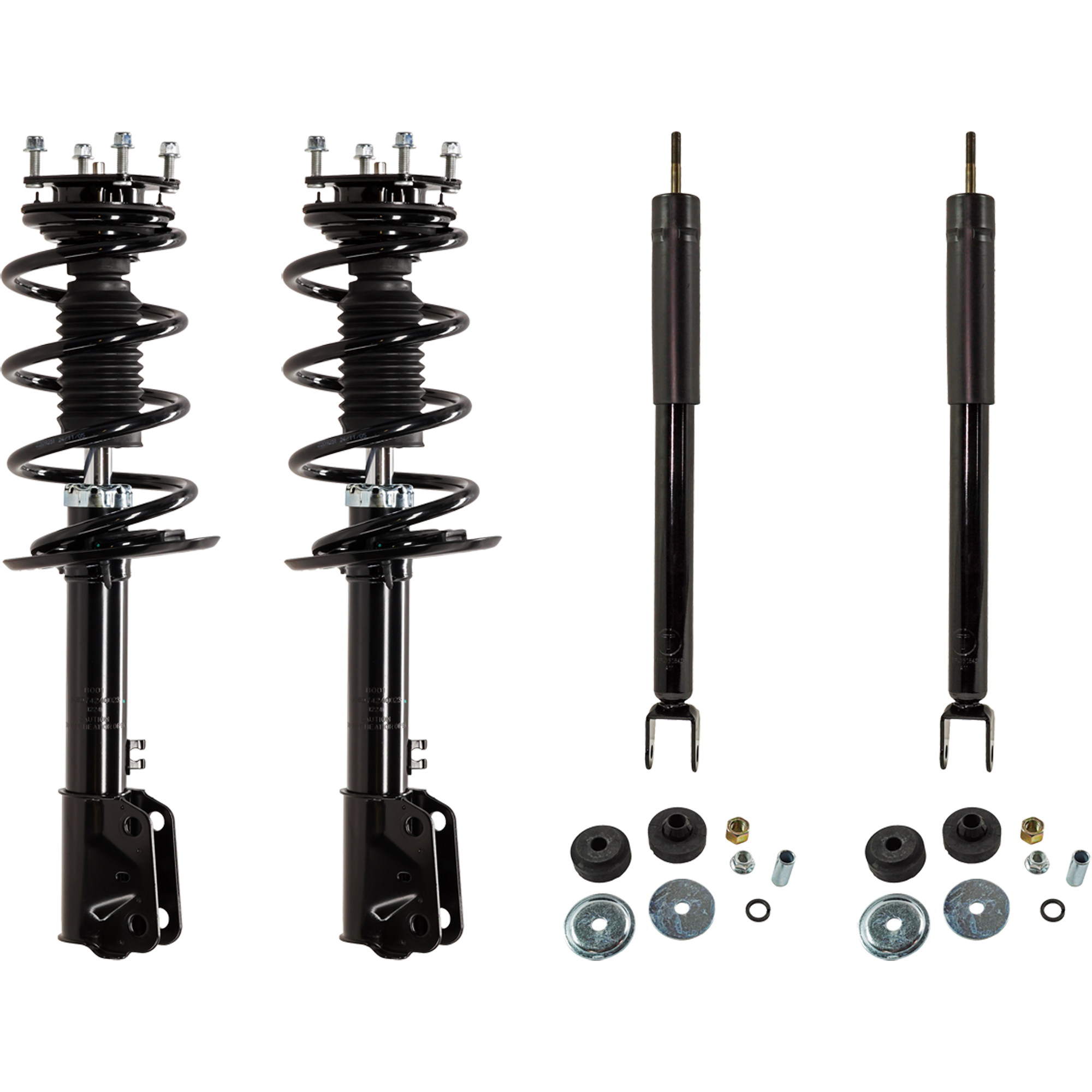 AM EXPLORER 13-13 FRONT AND REAR SHOCK AND FULLY LOADED STRUT RH AND LH Set of 4 SKU SET JF28050021-4 B OEM 2333450R 2701594494 SR4657 DB5