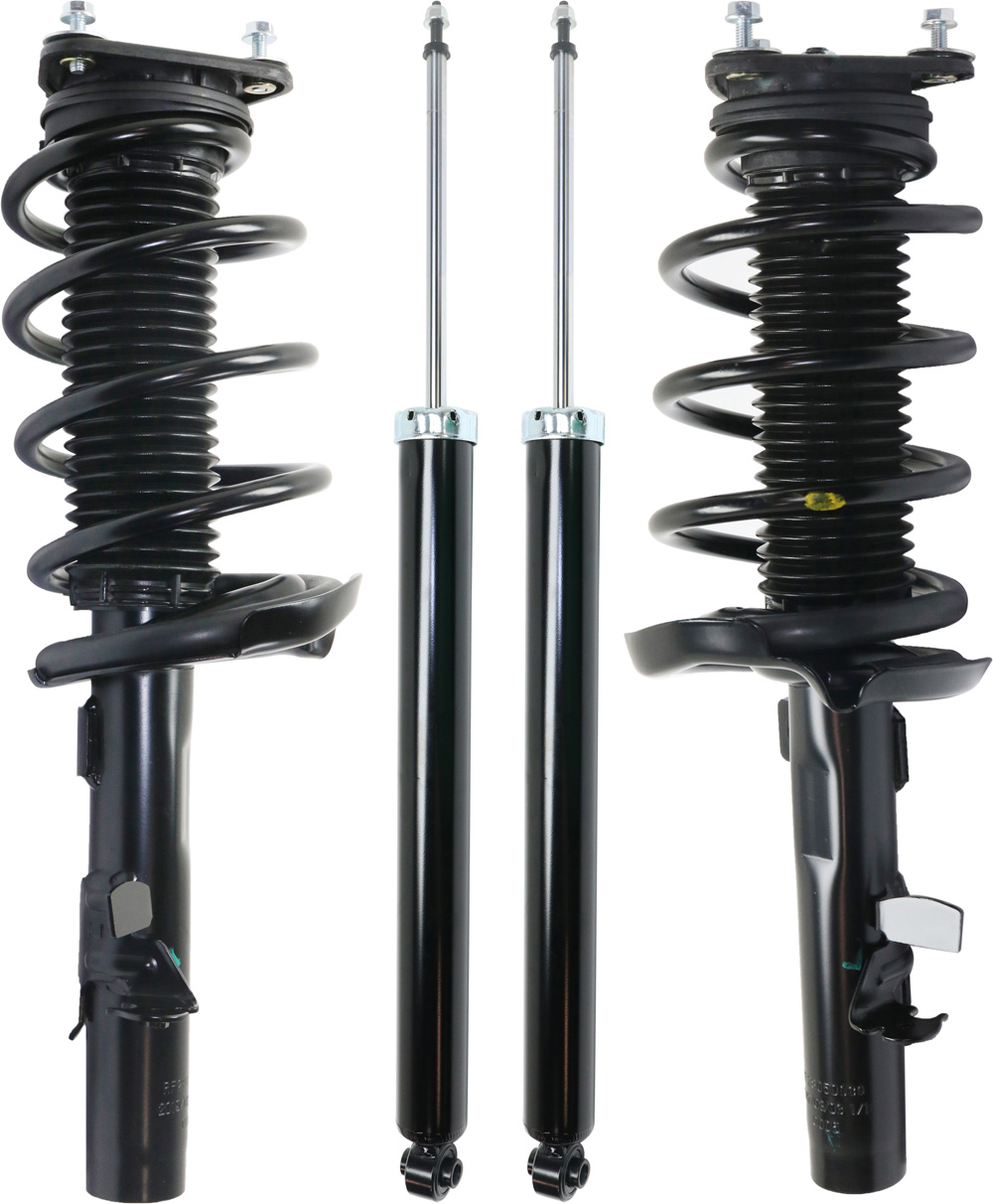AM FOCUS 12-13 FRONT AND REAR SHOCK AND FULLY LOADED STRUT RH AND LH Gas Charged Twin tube Set of 4 SKU SET JF28050039-4 OEM 818962-11085-172523-1335877L C