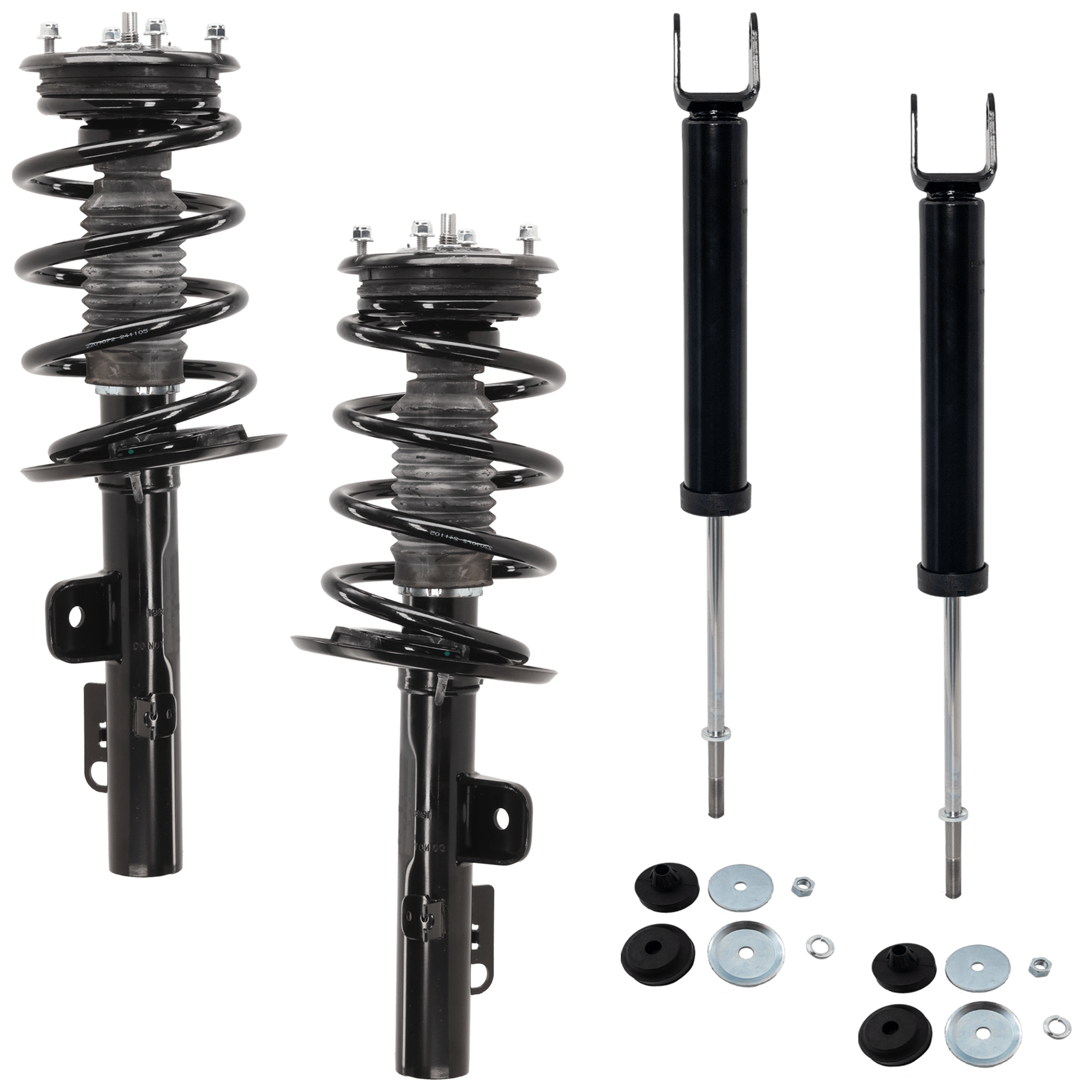 AM TAURUS 10-12 FRONT AND REAR SHOCK AND FULLY LOADED STRUT RH AND LH Set of 4 SKU SET JF28050051-4 OEM 172532-811017-501725329-133587
