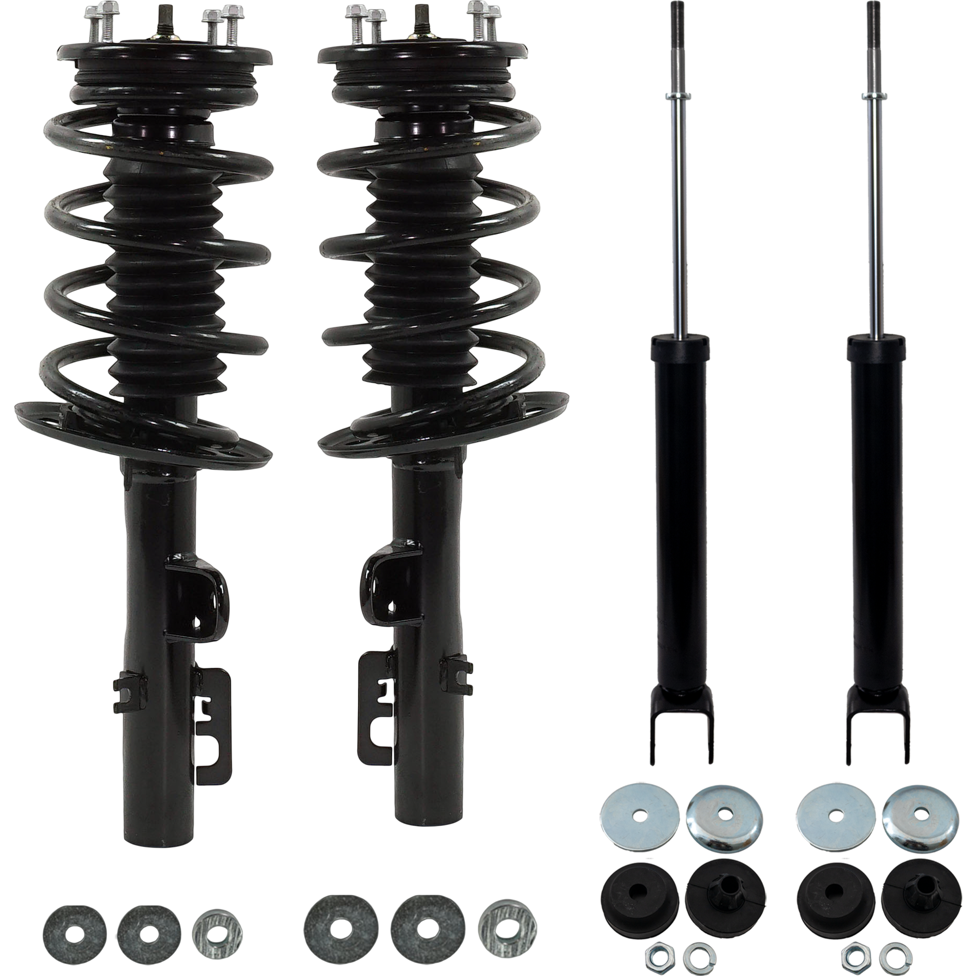 AM FLEX 09-09 FRONT AND REAR SHOCK AND FULLY LOADED STRUT RH AND LH Set of 4 SKU SET JF28050065-4 OEM 172728-1333928R 11014 G57496-8
