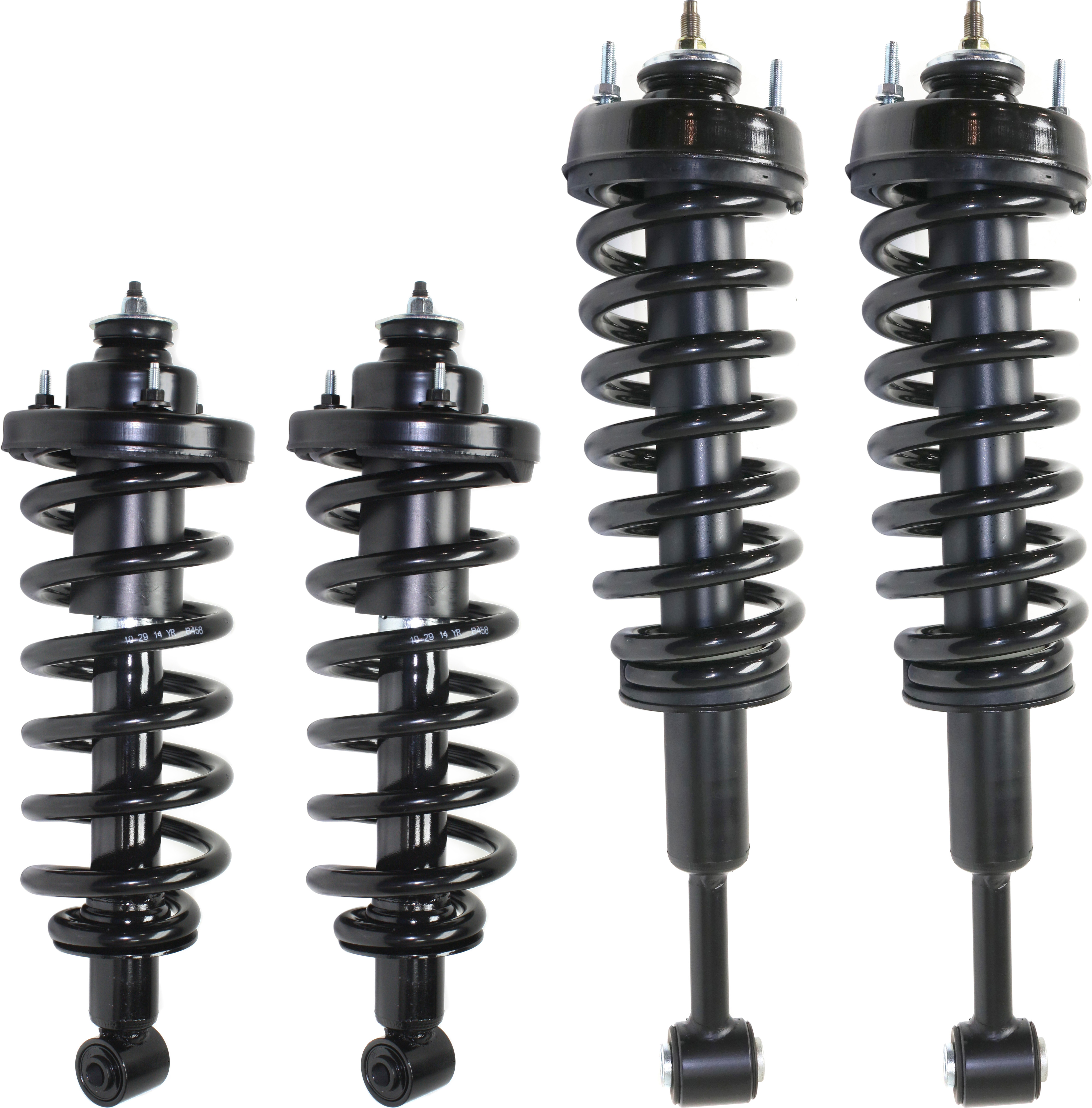 AM EXPLORER MOUNTAINEER 06-10 FRONT AND REAR FULLY LOADED STRUT RH AND LH Gas Charged Twin tube Set of 4 SKU SET JF280520-4 OEM 7L2Z18125BB 7L2Z18125A 7L2Z181