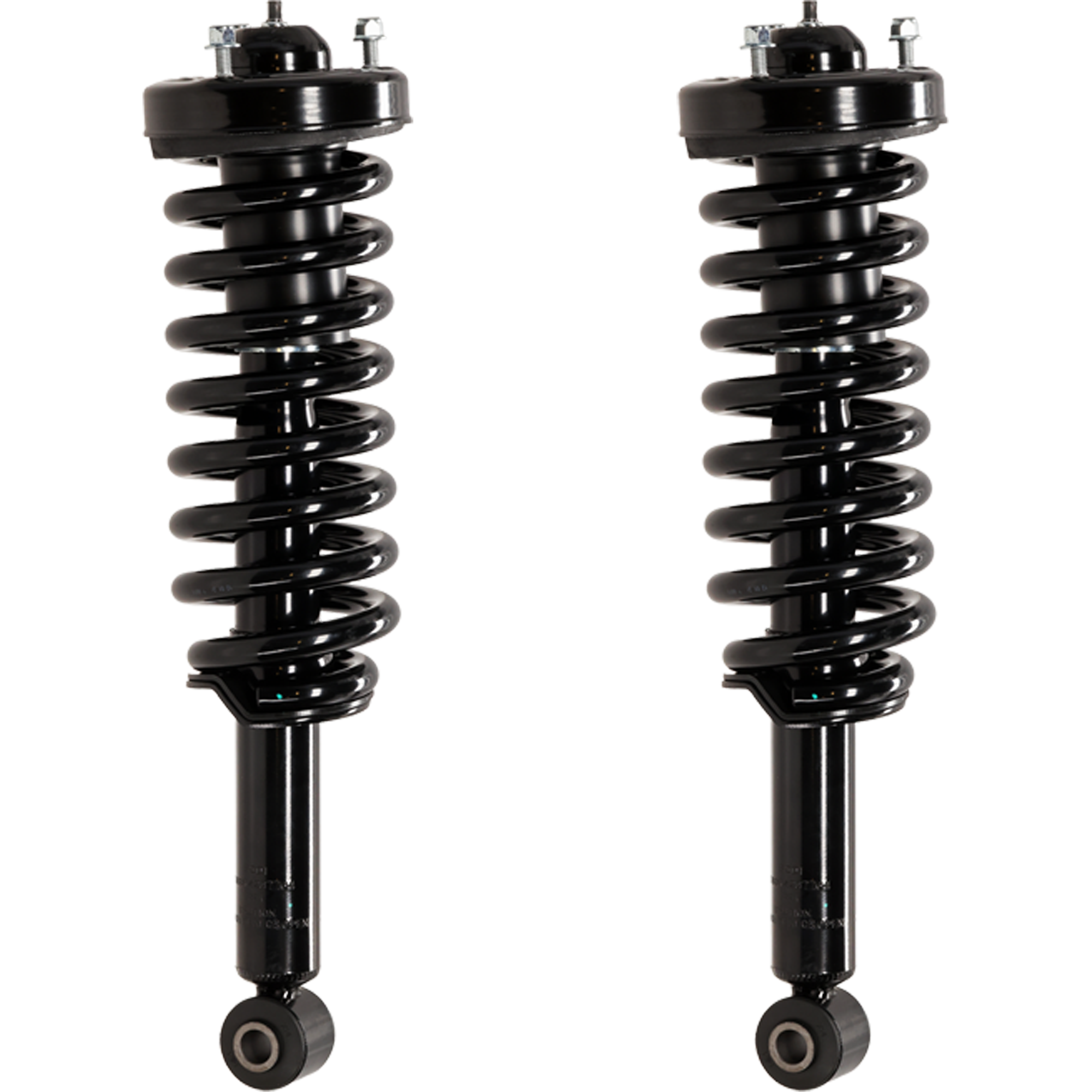 AM F 150-09-13 FRONT LOADED STRUT RH AND LH Gas Charged Twin tube Set of 2 SKU SET JF280538-2 OEM AL3Z18124AA AL3Z18124GA