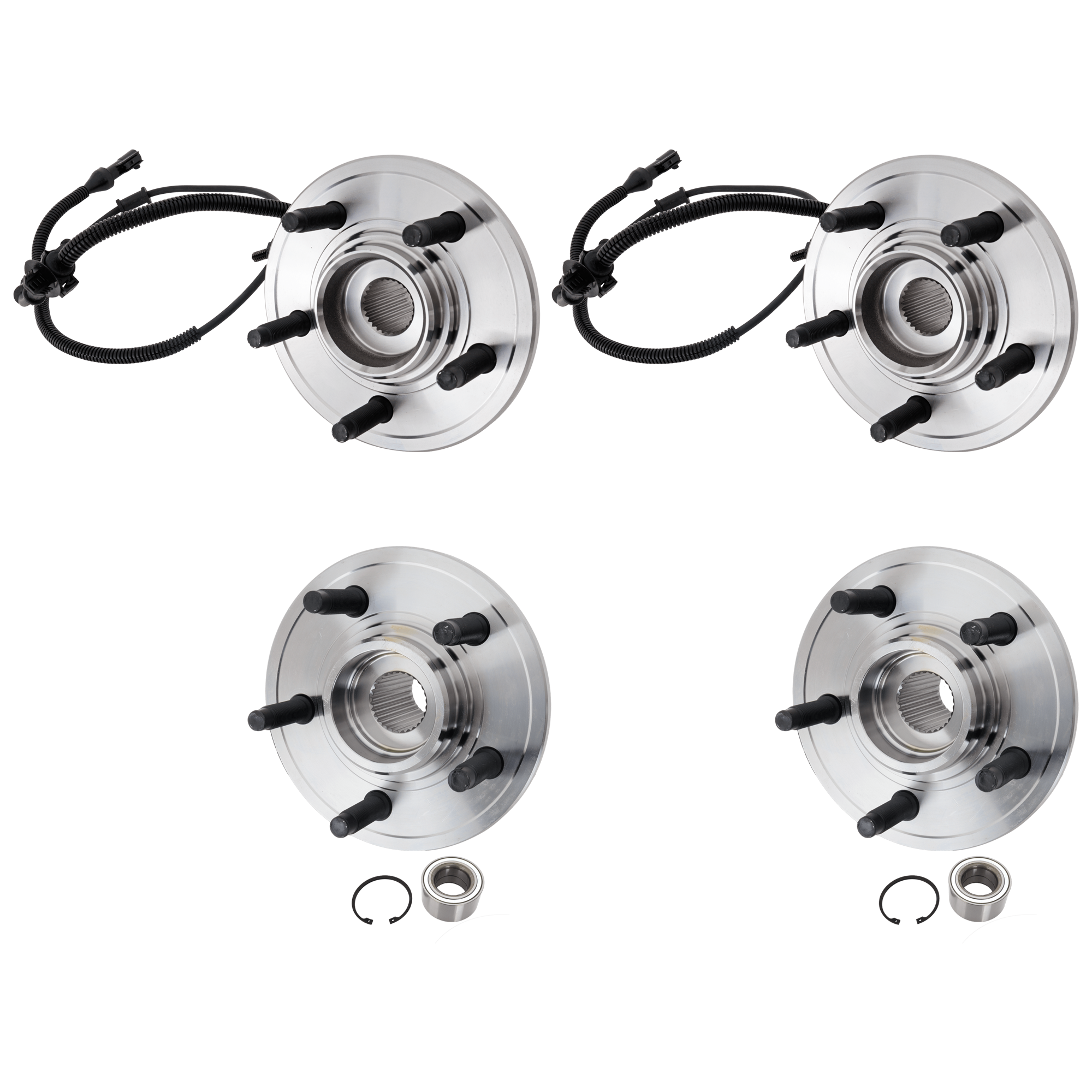 AM EXPLORER MOUNTAINEER 02-05 FRONT AND REAR HUB ASSEMBLY RH AND LH SKU SET JF283717-4 OEM 4L2Z1104AA 721000-7250177-1L24