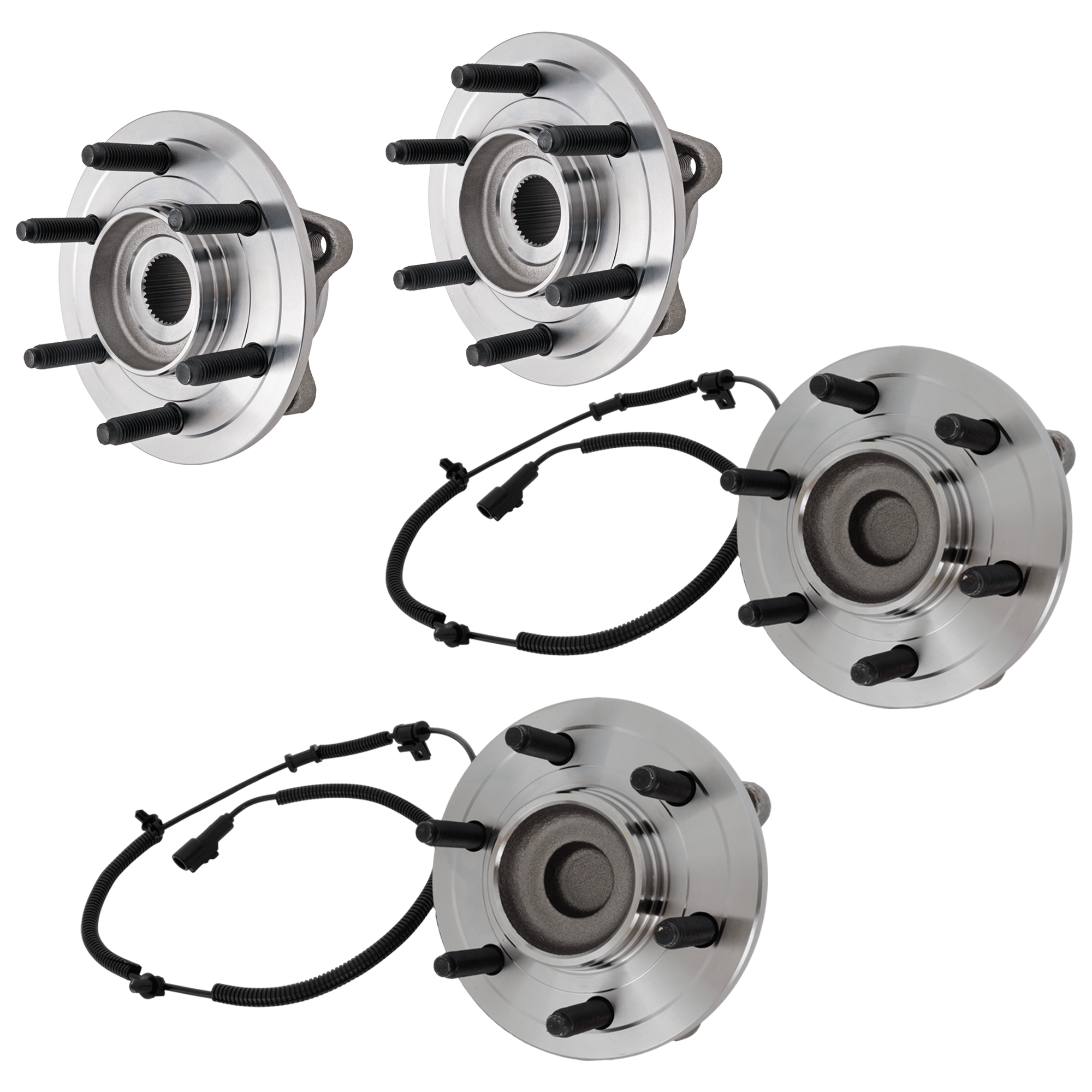 AM EXPEDITION NAVIGATOR 07-10 FRONT AND REAR HUB ASSEMBLY RH=LH Set of 4-6 Studs RWD SKU SET JF283730 OEM 741008-7L141A049AA 7L142B664AC