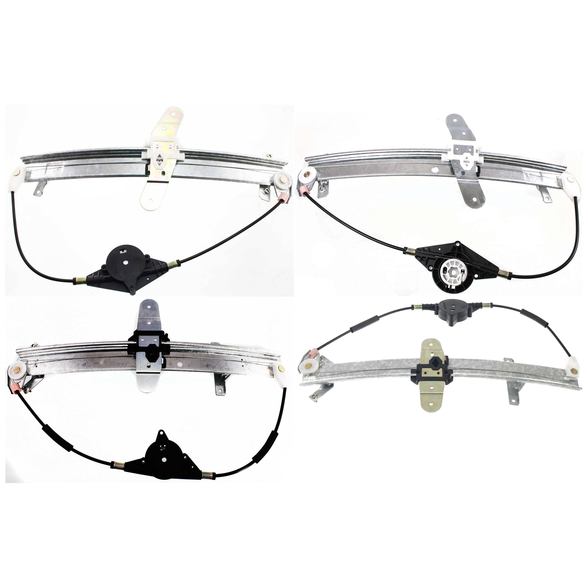 AM CROWN VICTORIA GRAND MARQUIS 92-11 MARAUDER 03-04 FRONT AND REAR WINDOW REGULATOR RH AND LH Power w o Motor SKU SET JF462901-4 Partslink FO1350106 FO1351106 FO1550102 FO1551102 OEM 6W7Z5423208AA 6W7Z5423209AA 6W