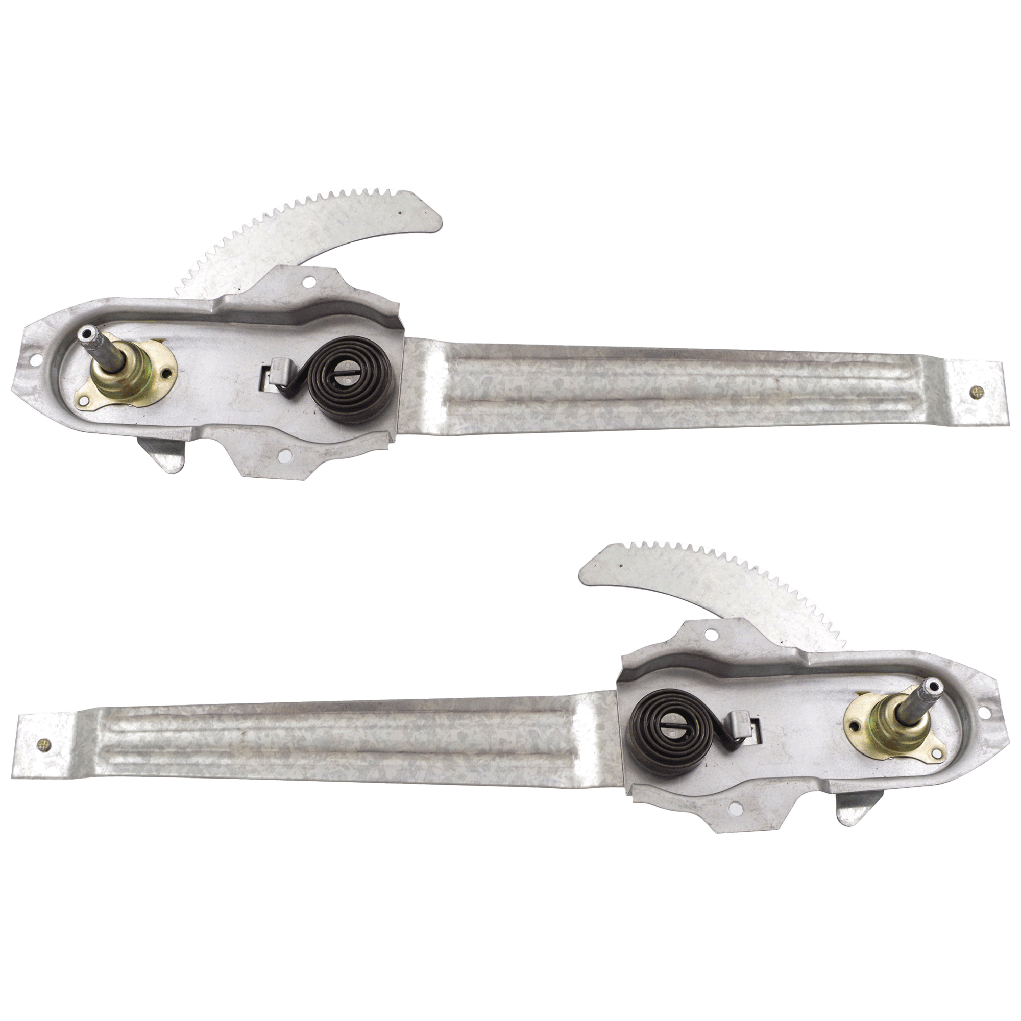 AM F SERIES 73-79 FRONT WINDOW REGULATOR RH AND LH Manual Manual Crank Type SKU SET JF462913 Partslink FO1350116 FO1351116 OEM D8AZ1023200A D8AZ1023201A
