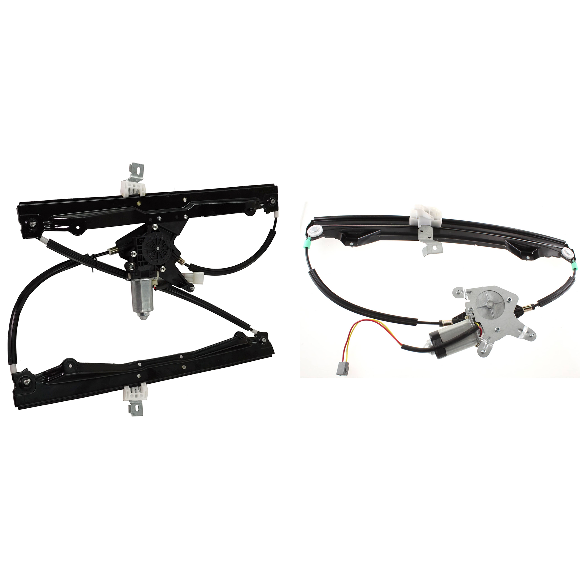 AM MOUNTAINEER 02-09 FRONT AND REAR WINDOW REGULATOR LH Power w Motor SKU SET JF462930-2L Partslink FO1350141 FO1550118 OEM 6L2Z7823201BA 6L2Z7827001BA