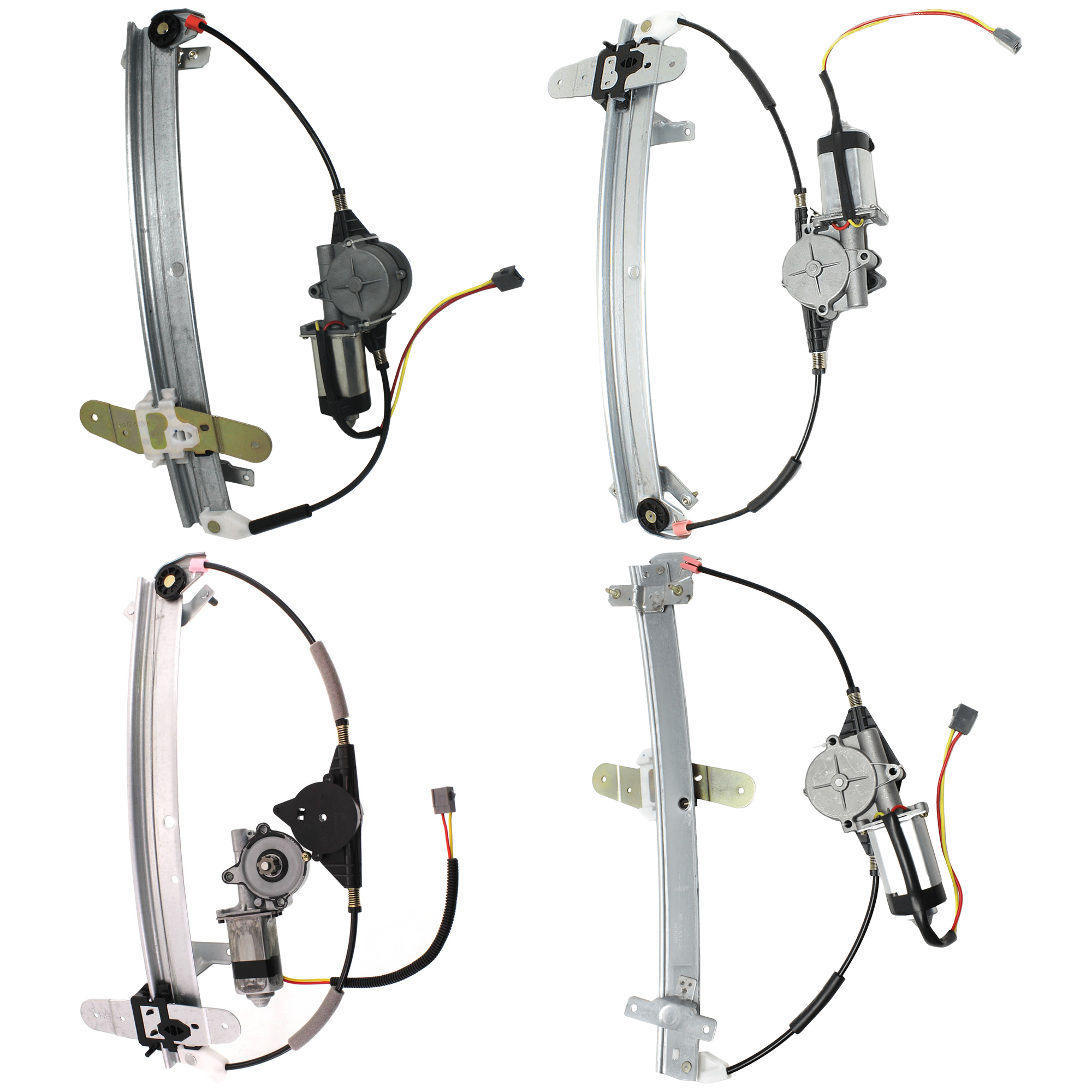 AM CROWN VICTORIA 92-11 FRONT AND REAR WINDOW REGULATOR RH AND LH Power w Motor SKU SET JF462941-4 Partslink FO1350146 FO1351146 FO1550111 FO1551111 OEM 6W7Z5423208AA PFM 6W7Z5423209A