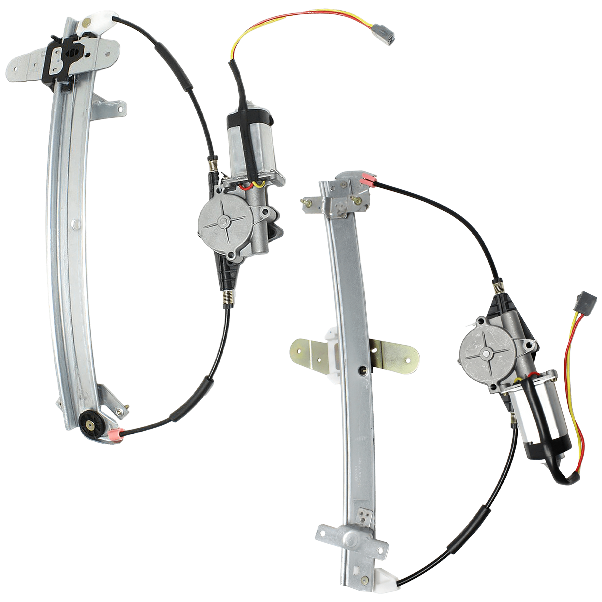 AM CROWN VICTORIA GRAND MARQUIS 92-11 MARAUDER 03-04 FRONT AND REAR WINDOW REGULATOR LH Power w Motor SKU SET JF462942-2L Partslink FO1350146 FO1550111 OEM 6W7Z5423209AA PFM 6W7Z5427009A