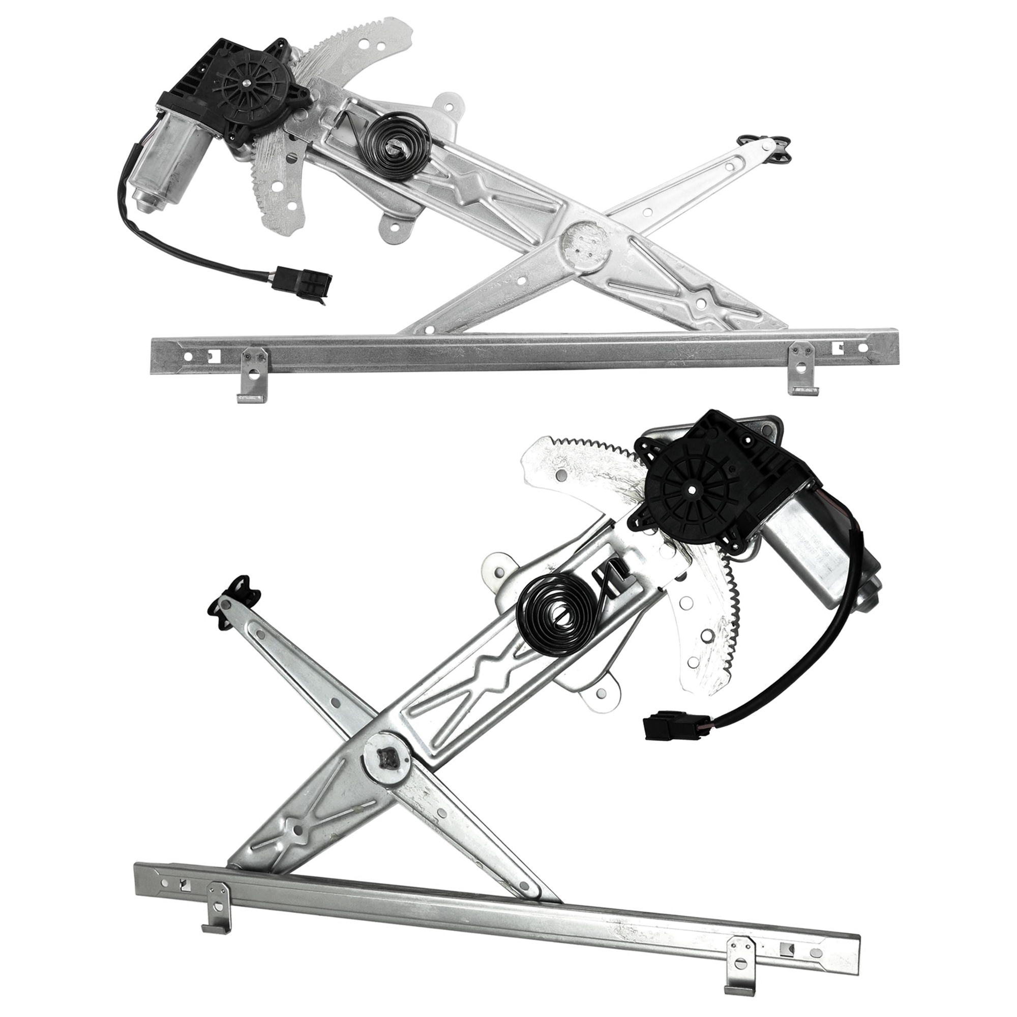 AM WINDSTAR 95-03 FREESTAR MONTEREY 04-07 FRONT WINDOW REGULATOR RH AND LH SKU SET JF462955 Partslink FO1350133 FO1351133 OEM 6F2Z1723200DA 6F2Z1723200CA 6F