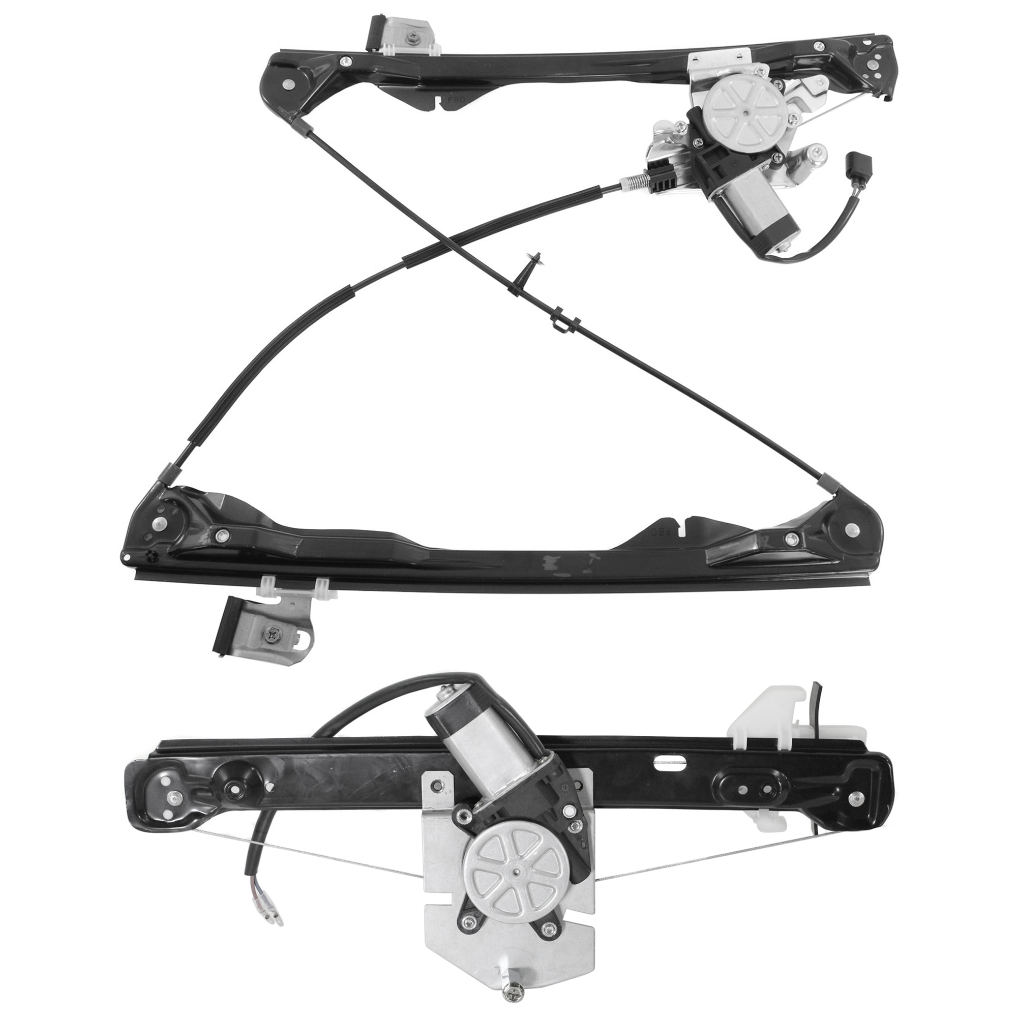 AM FOCUS 08-11 FRONT AND REAR WINDOW REGULATOR LH Power w Motor SKU SET JF462968-2L Partslink FO1350190 OEM 8S4Z5423201BA 8S4Z5427001AA