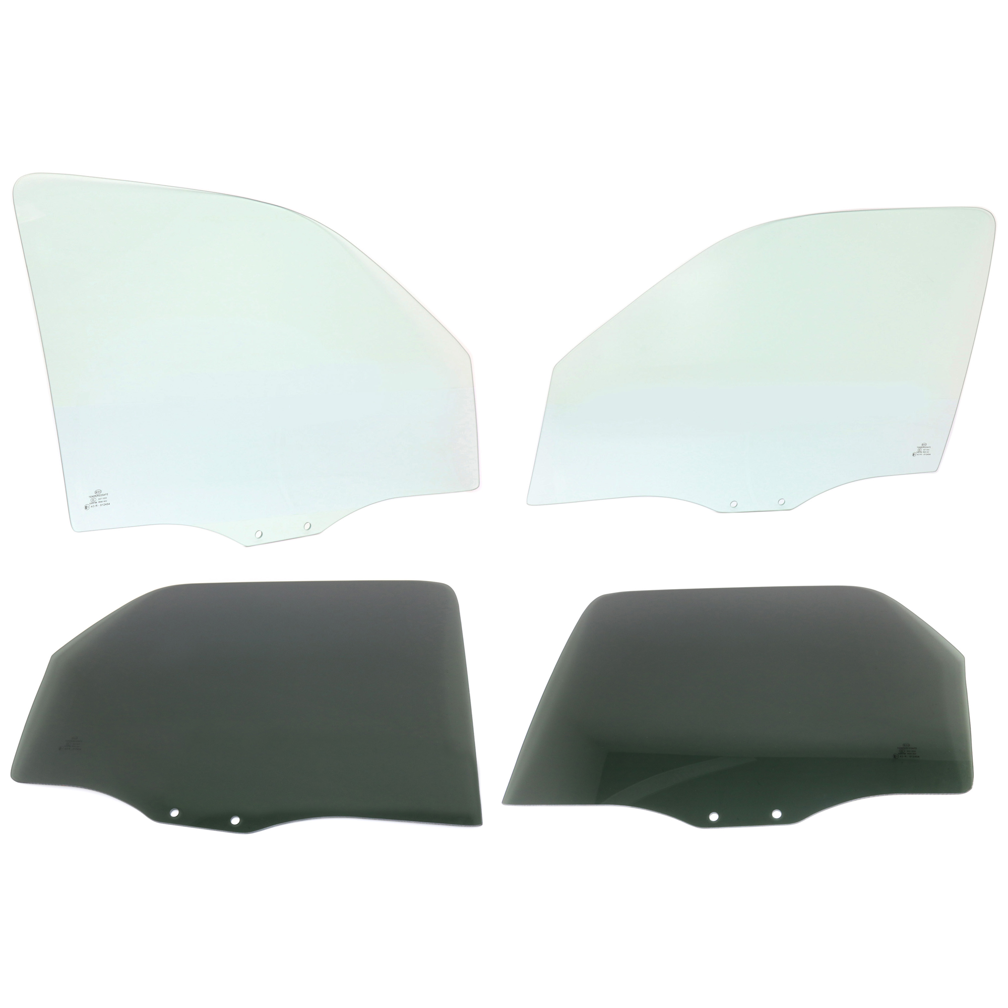 AM FORD ESCAPE 01-07 MERCURY MARINER 05-07 FRONT AND REAR DOOR GLASS RH AND LH Front Green Tint Rear Gray Tint Privacy 4 Door SKU SET JF480101-4 OEM 5L8Z7821410AA DD09751GTNN 5L8Z