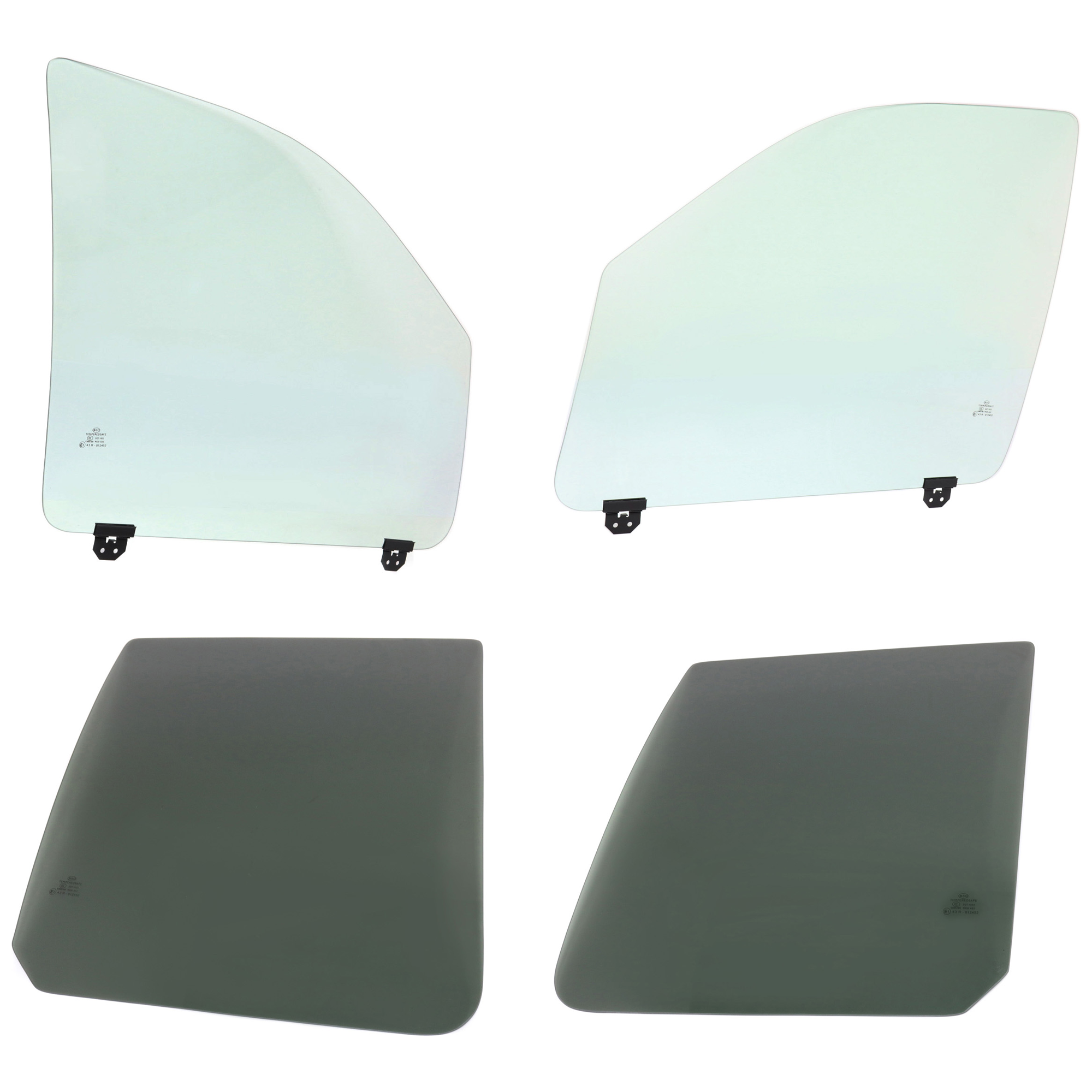 AM EXPLORER MOUNTAINEER 02-10 FRONT AND REAR DOOR GLASS RH AND LH Front Clear Rear Gray Tint Privacy 4 Door SKU SET JF480105-4 OEM 7L2Z7825712B DD09872YPNN DD109