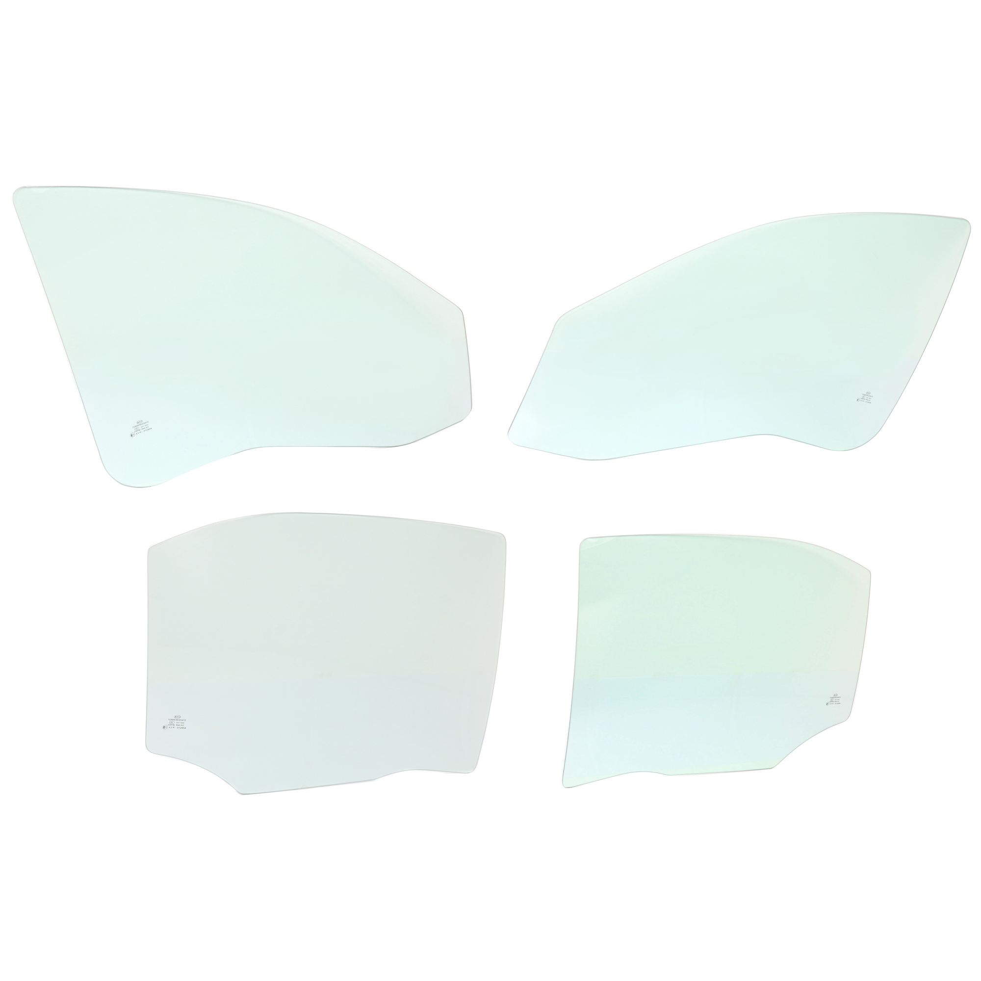 AM FUSION MILAN 06-12 FRONT AND REAR DOOR GLASS RH AND LH Green Tint Set of 4-4 Door SKU SET JF480121-4 OEM 8E5Z5425712A DD10923GTNN 8E5Z5