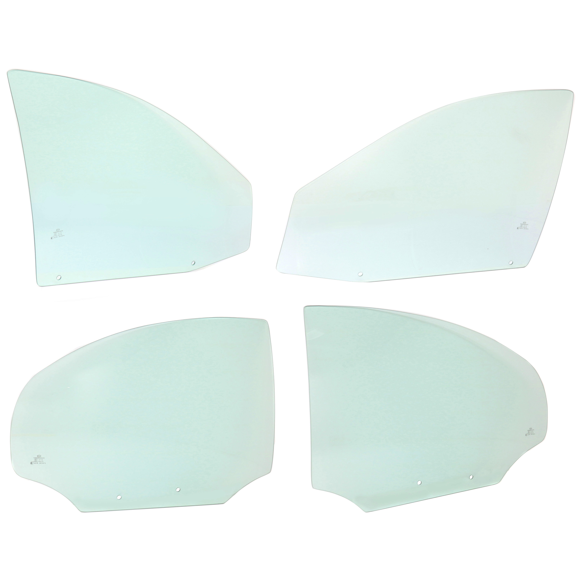 AM FORD TAURUS MERCURY SABLE 96-05 FRONT AND REAR DOOR GLASS RH AND LH Green Tint Set of 4-4 Door SKU SET JF480129-4 OEM F6DZ5421410AC DD08853GTNN F6DZ