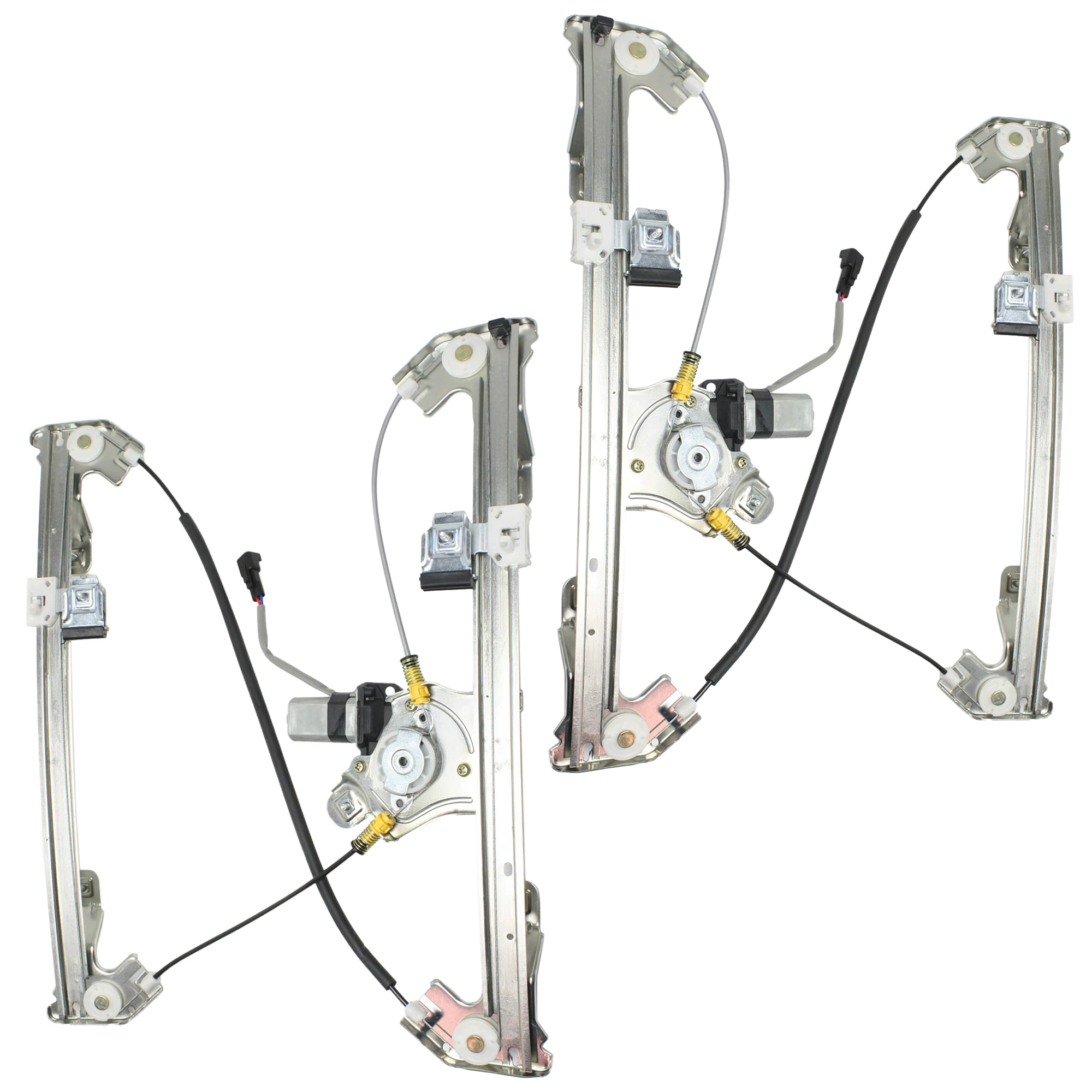 AM F 150-04-08 MARK LT 06-08 REAR WINDOW REGULATOR RH AND LH Power w Motor SKU SET JF491715 Partslink FO1550126 FO1551126 OEM 6L3Z1627000AA 6L3Z1627001AA