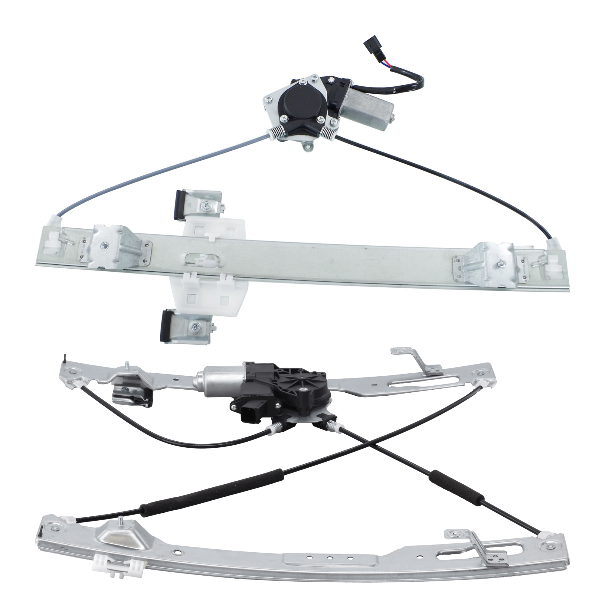 AM F 150-11-14 FRONT AND REAR WINDOW REGULATOR RH Power w Motor Extended Cab New Body Style SKU SET JF491719 A Partslink FO1551127 OEM AL3Z1827000A BL3Z1523200A BL3Z