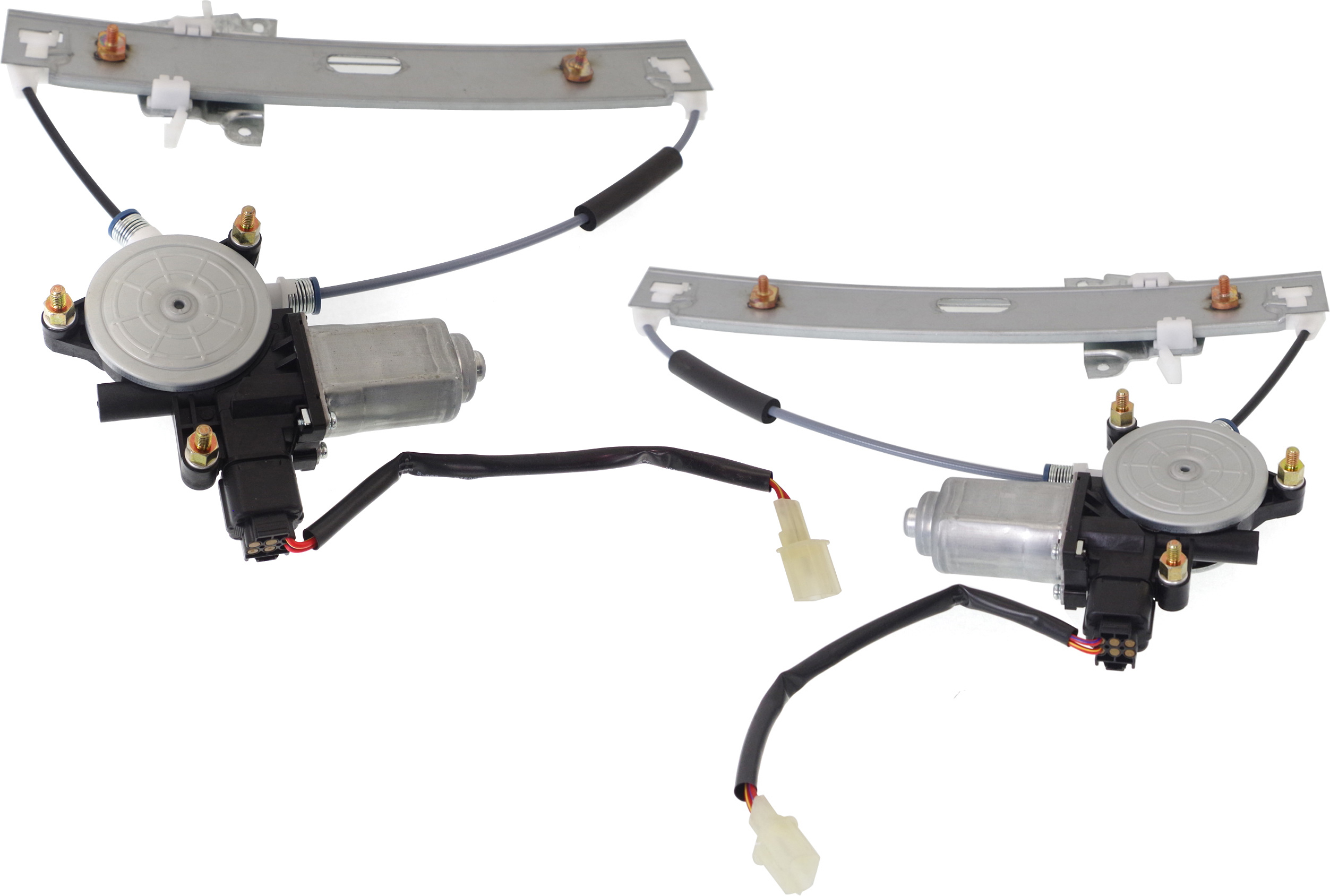 AM ESCAPE 08-12 MARINER 08-11 REAR WINDOW REGULATOR RH AND LH Set of 2 Power w Motor 2 Pins SKU SET JF491721 Partslink FO1550122 FO1551122 OEM 8L8Z7827000A 8L8Z7827001A