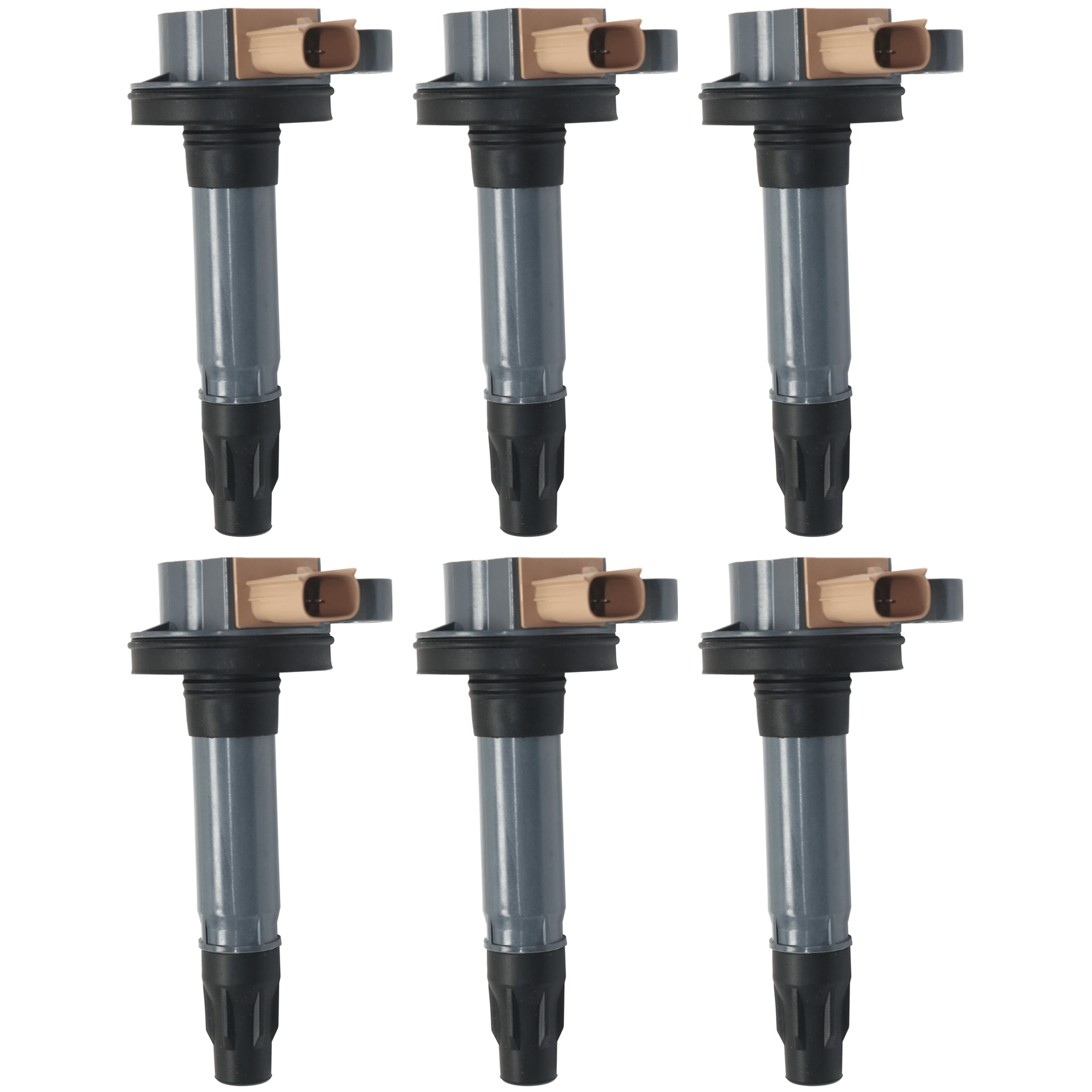 AM F 150-11-16 TRANSIT 15-23 IGNITION COIL 12V 3 Male Terminals Blade Type 6 Cyl 3.5L Engine Ignition Coil Adapter Mounting Location SKU SET JF504621-6 OEM 8257-48768-50261-82573-82575-1