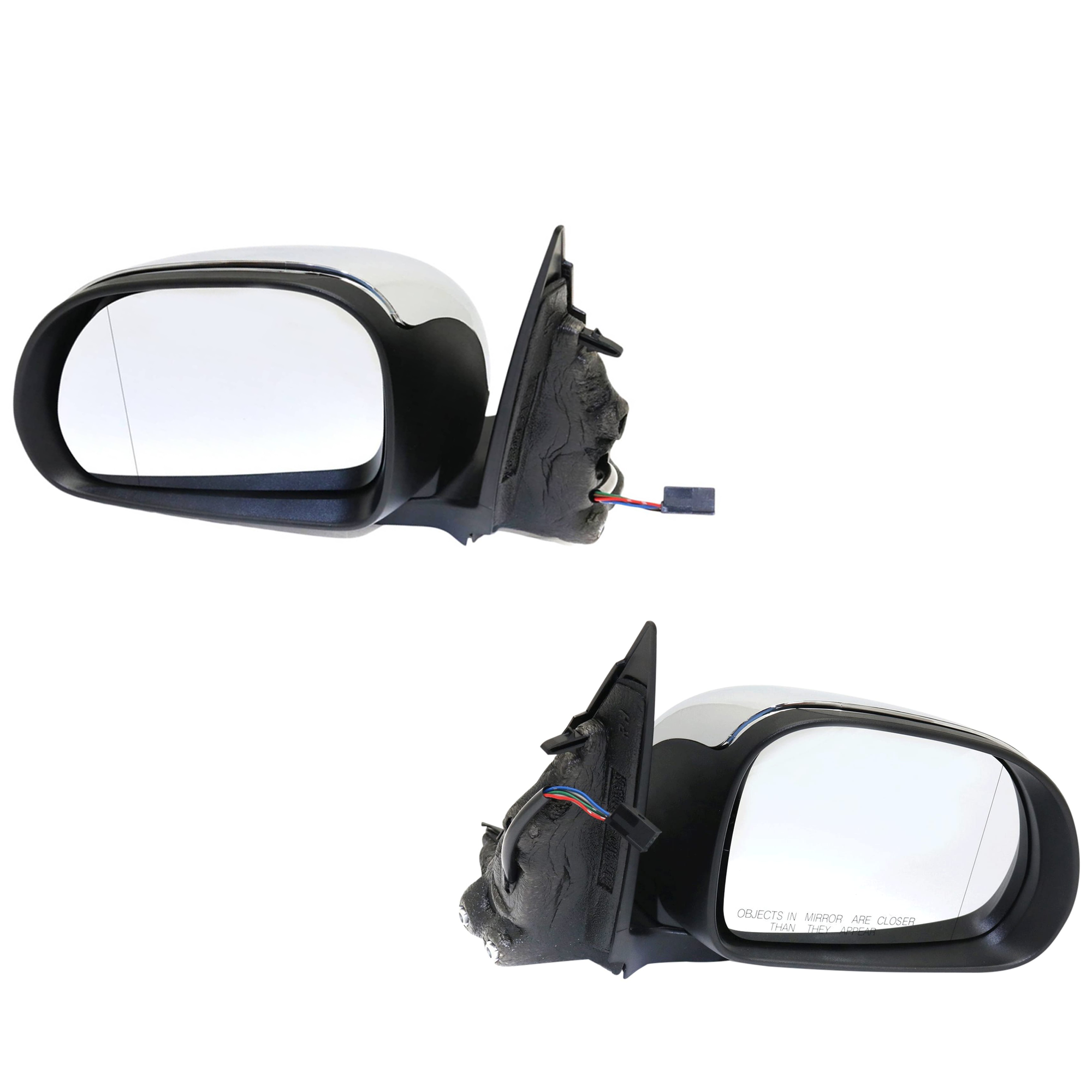 AM FIAT 500L 14-20 MIRROR RH AND LH Power Manual Folding Heated Chrome w Temp Sensor No BSD Memory Puddle Light and Signal Light SKU SET JFA04ER Partslink FI1320103 FI1321103 OEM 5RE81JXWAA PFM 5RE87JXWAA PFM