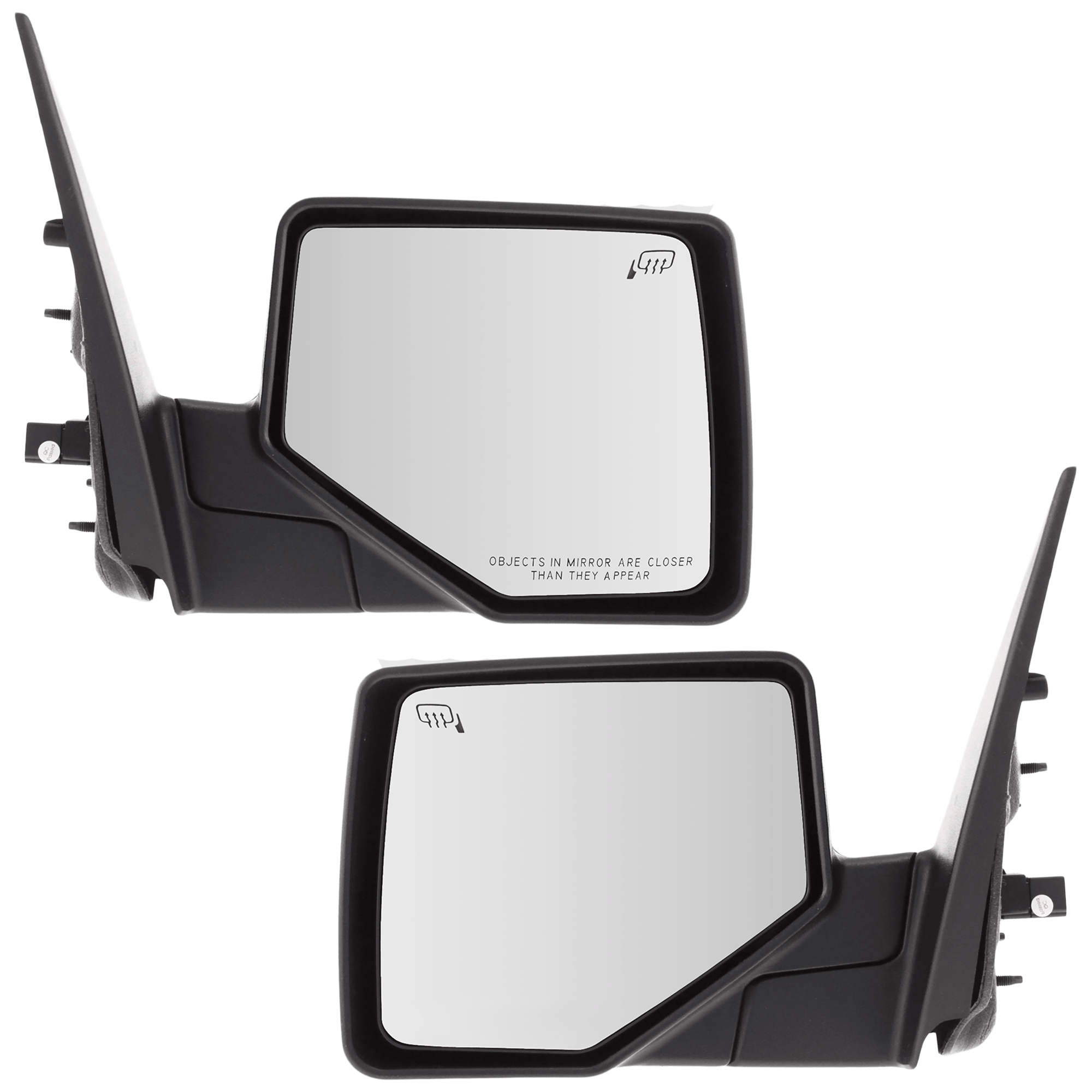 AM EXPLORER 06-10 MIRROR RH AND LH Power Manual Folding Heated Chrome Textured 2 Caps w Puddle Light SKU SET JFD100ER Partslink FO1320284 FO1320418 FO1321284 FO1321418 OEM 6L2Z17682EA PFM 6L2Z17683EAA P