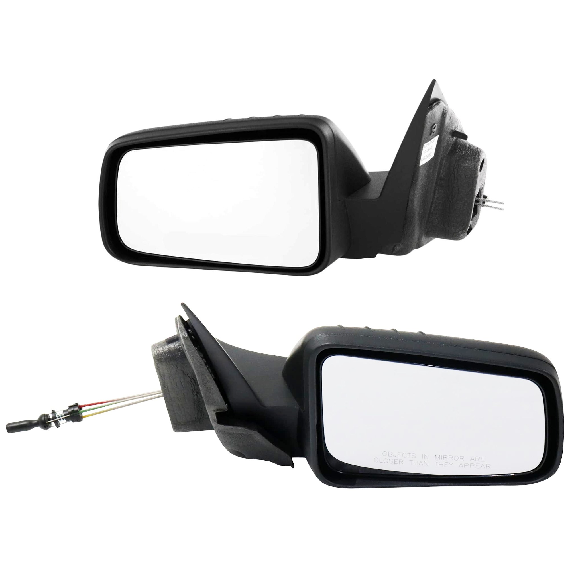 AM FOCUS 08-11 MIRROR RH AND LH Manual Adjust Non Folding Non Heated Paintable Textured 2 Caps S Model Sedan SKU SET JFD109R Partslink FO1320316 FO1321316 OEM 8S4Z17682AA 8S4Z17683AA