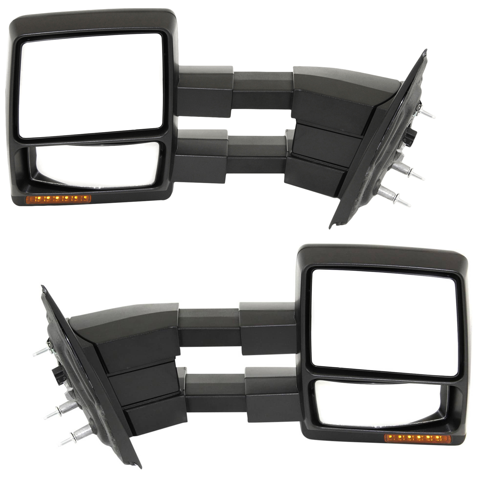 AM F 150-11-12 TOWING MIRROR RH AND LH Power Manual Folding Heated Textured w Memory Puddle Light and Signal Light SKU SET JFD111ER S Partslink FO1320389 FO1321389 OEM BL3Z17682DA BL3Z17683DA