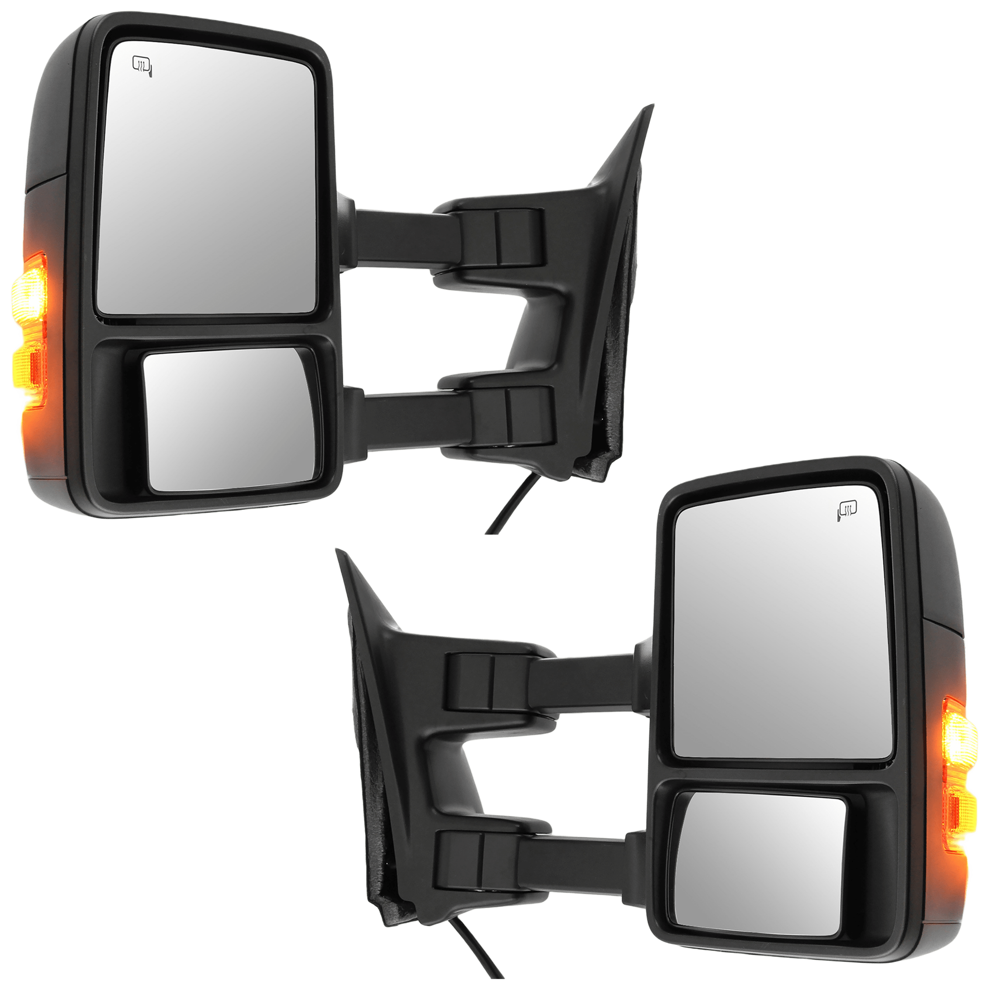 AM F SERIES SUPER DUTY 08-08 TOWING MIRROR RH AND LH Power Manual Folding Heated Textured w Signal Light No Memory SKU SET JFD127ER S Partslink FO1320341 FO1321341 OEM 8C3Z17682BC 8C3Z17683BC