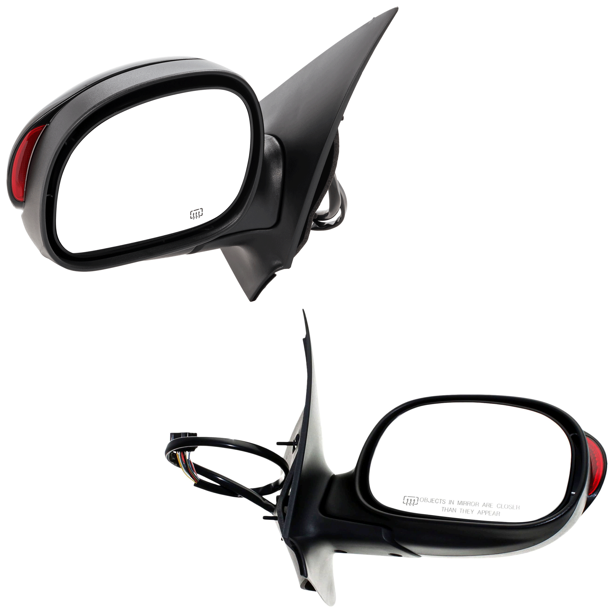 AM EXPEDITION 00-00 NAVIGATOR 00-02 MIRROR RH AND LH Non Towing Power Manual Folding Heated Paintable w In housing Signal Light and Memory No Auto dimming and BSD SKU SET JFD132ER S Partslink FO1320231 FO1321231 OEM YL1Z17682BAA YL1Z17683BAA