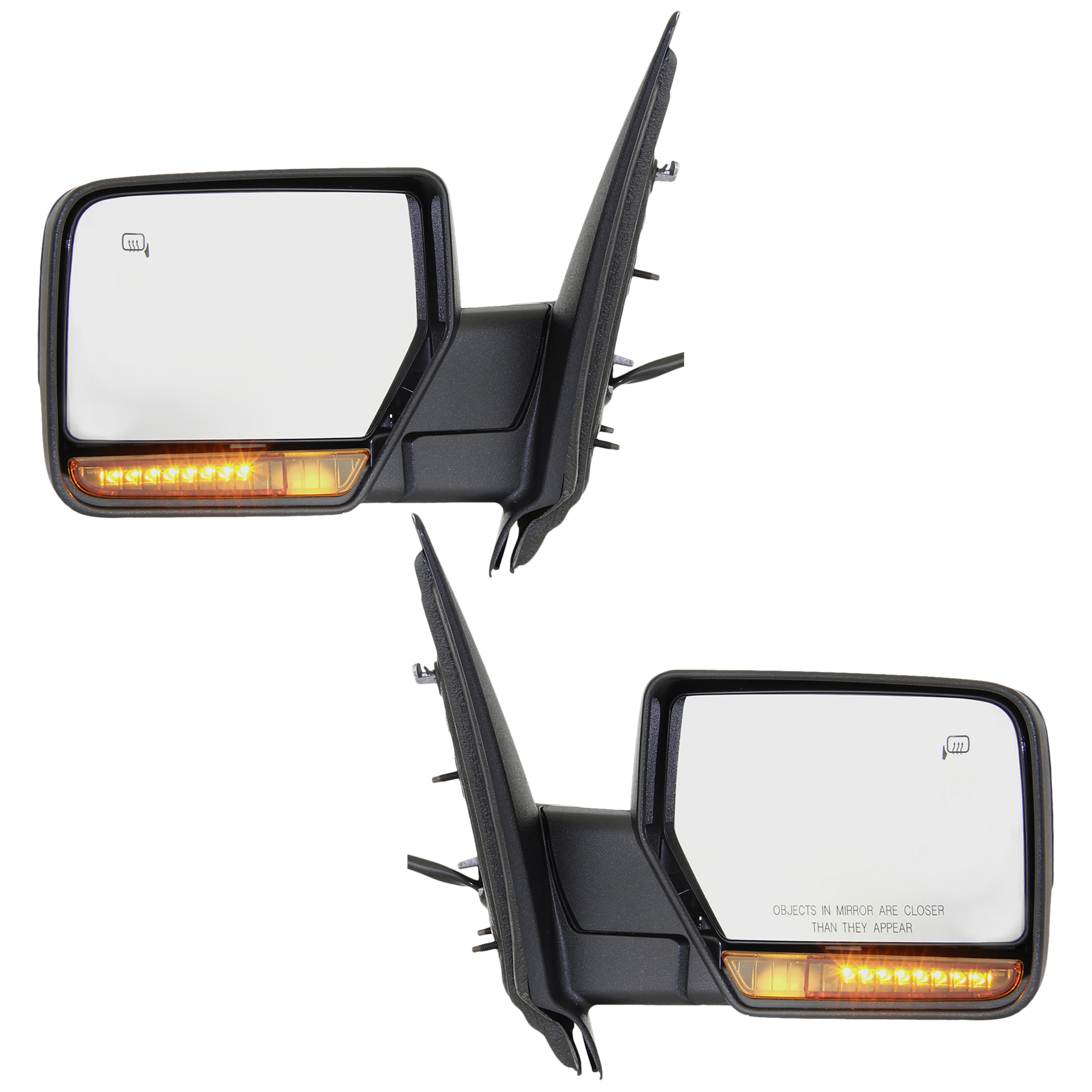 AM EXPEDITION 11-11 MIRROR RH AND LH Non Towing Power Manual Folding Heated Textured w In housing Signal Light and Memory No Auto dimming and BSD SKU SET JFD142ER S Partslink FO1320363 FO1321363 OEM 8L1Z17682BA BL1Z17682BA PFM CL
