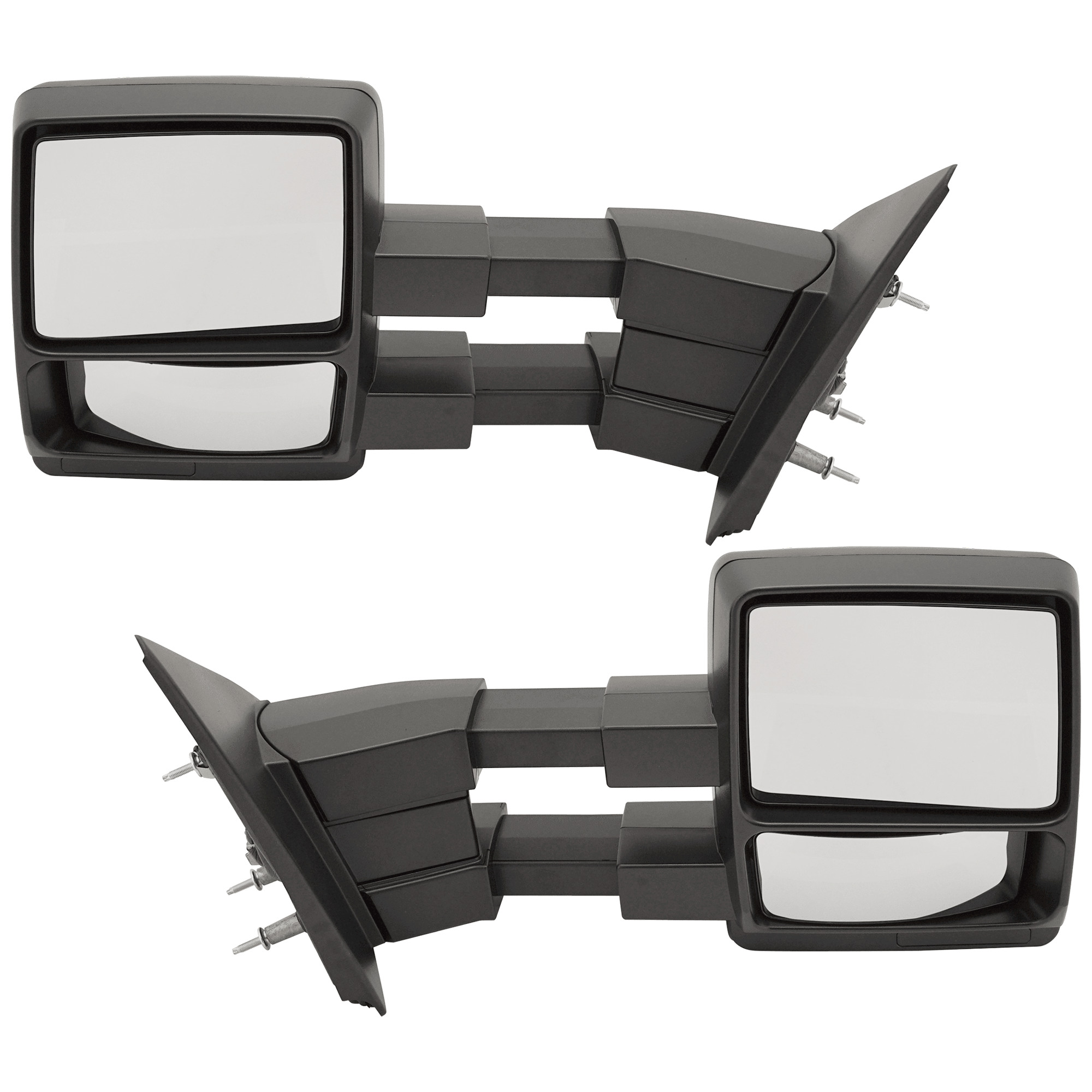 AM F 150-04-14 TOWING MIRROR RH AND LH Manual Adjust Manual Folding Non Heated Textured No Auto dimming BSD Memory and Signal Light SKU SET JFD144R Partslink FO1320368 FO1321368 OEM 9L3Z17682AC 9L3Z17683AC