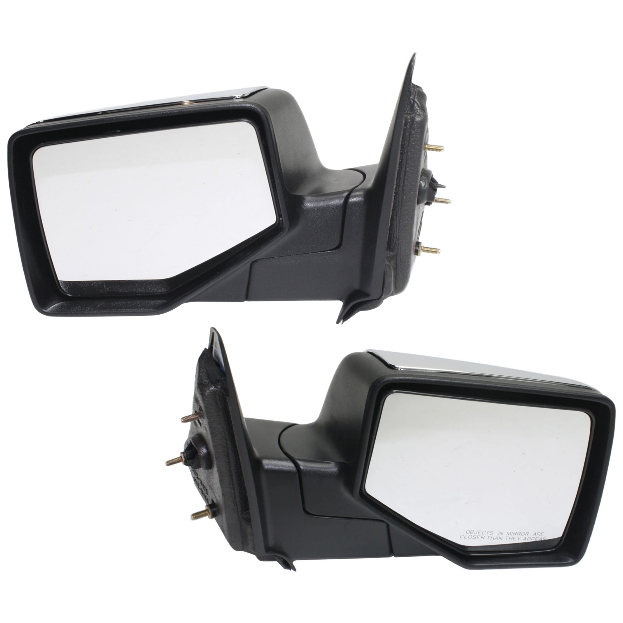 AM RANGER 06-11 MIRROR RH AND LH Manual Adjust Manual Folding Non Heated Chrome SKU SET JFD165CR Partslink FO1320315 FO1321315 OEM 8L5Z17682EA 8L5Z17683EA