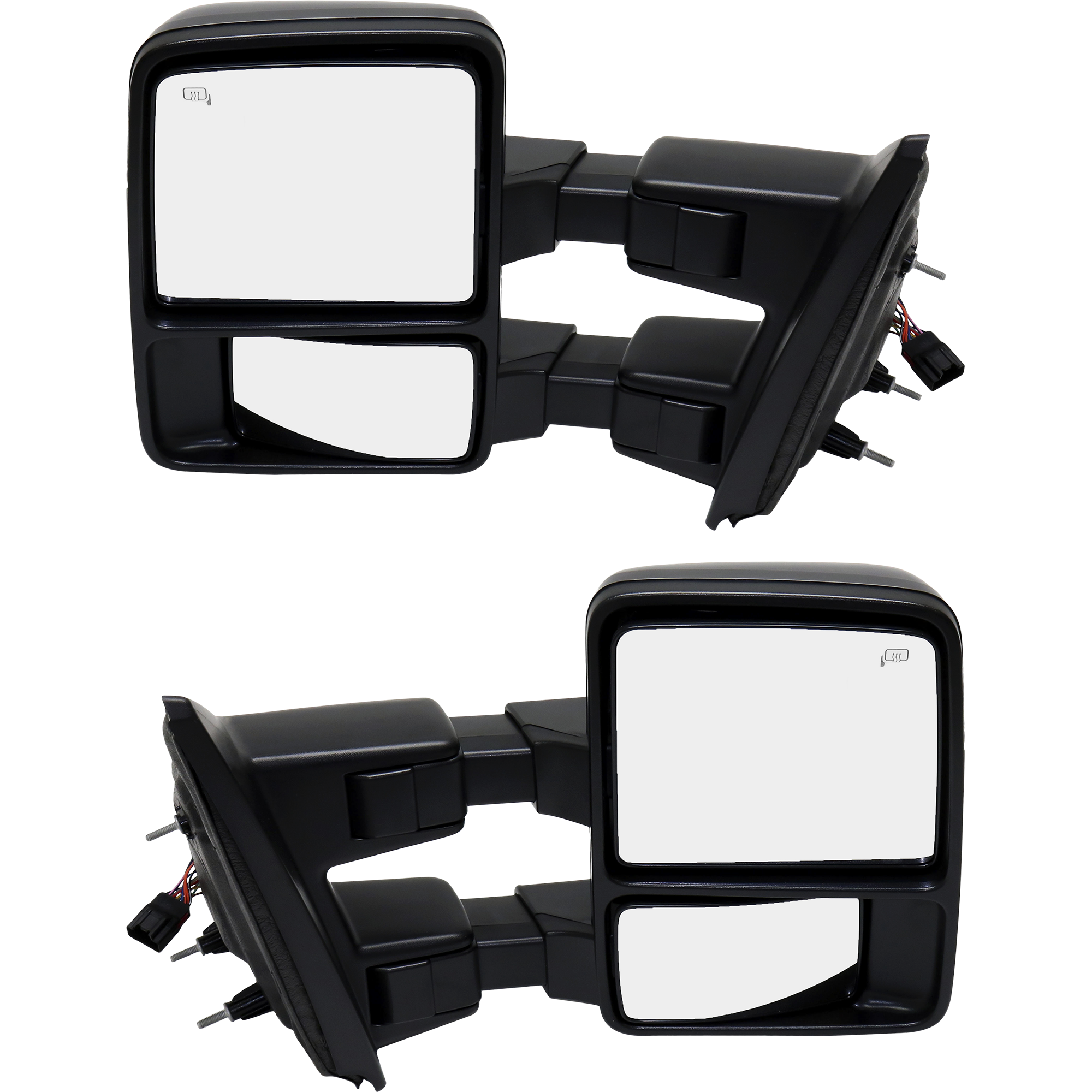 AM F 150-13-14 TOWING MIRROR RH AND LH Power Power Folding Heated Chrome Paintable 2 Caps w Memory and Signal Light Exc. SVT Raptor Model SKU SET JFD170ER S Partslink FO1320480 FO1321480 OEM DL3Z17682AA PFM DL3Z17683AA PF