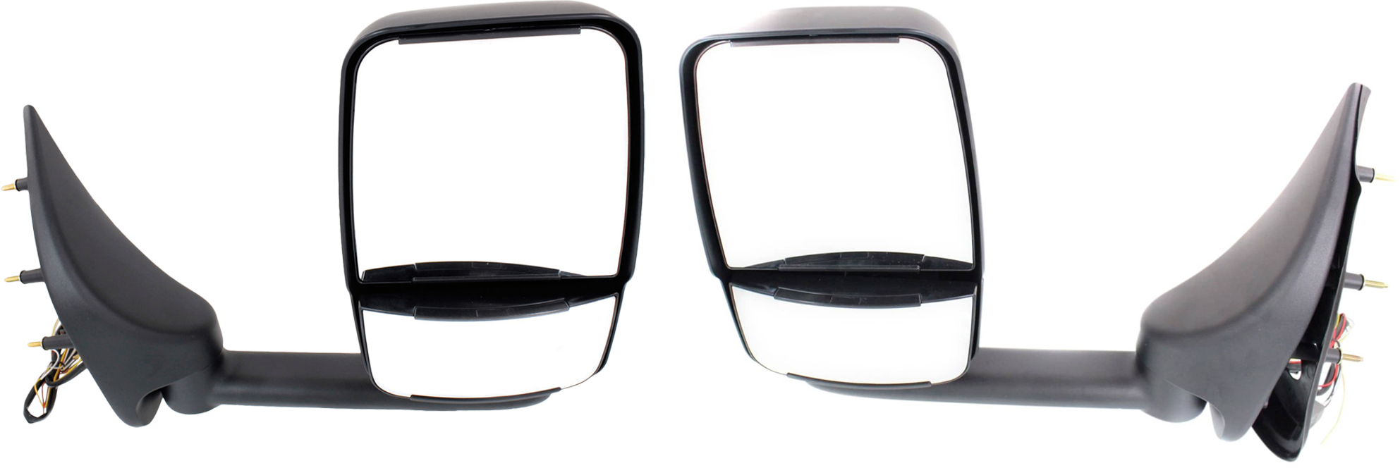 AM ECONOLINE VAN 02-14 TOWING MIRROR RH AND LH Power Manual Folding Non Heated Paintable No Auto dimming BSD In housing Signal Light and Memory SKU SET JFD175ER S OEM 2C2Z17682AAC PFM 2C2Z17683AAB