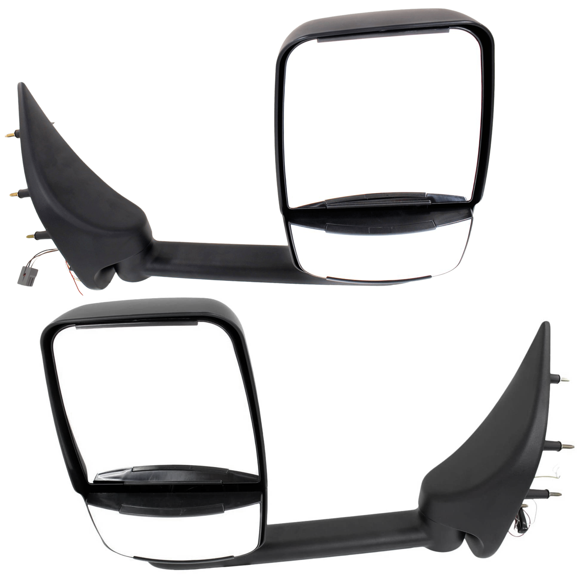 AM ECONOLINE VAN 02-14 TOWING MIRROR RH AND LH Power Manual Folding Non Heated Paintable No Auto dimming BSD In housing Signal Light and Memory SKU SET JFD176ER S OEM 2C2Z17682AAC PFM 2C2Z17683AAB