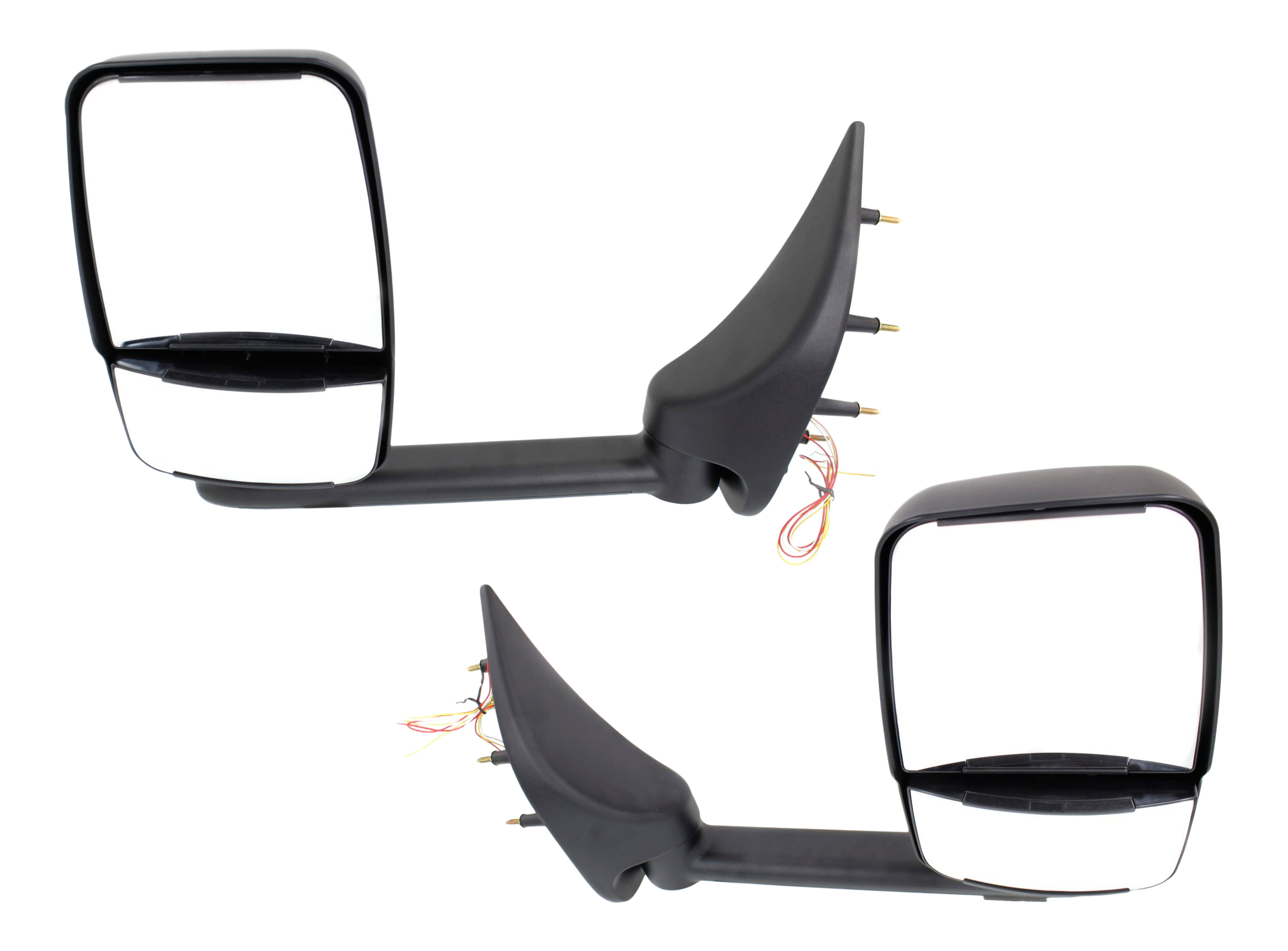 AM ECONOLINE VAN 02-14 TOWING MIRROR RH AND LH Manual Adjust Manual Folding Non Heated Paintable No Auto dimming BSD In housing Signal Light and Memory SKU SET JFD176R S OEM 3C2Z17682FAA PFM 3C2Z17683FAA