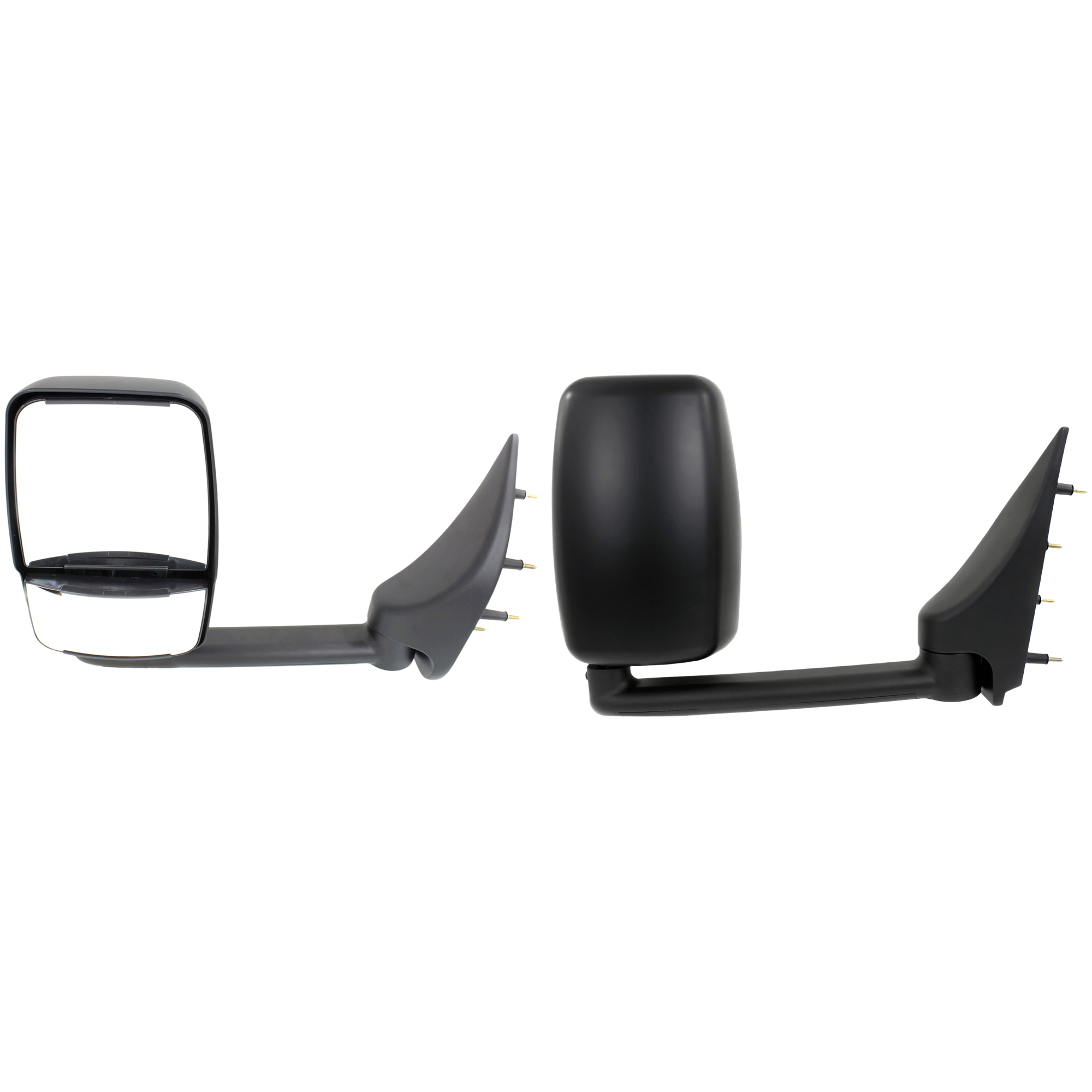 AM ECONOLINE VAN 02-14 TOWING MIRROR RH AND LH Manual Adjust Manual Folding Non Heated Paintable No Auto dimming BSD Memory and Signal Light SKU SET JFD176R OEM 3C2Z17682FAA PFM 3C2Z17683FAA