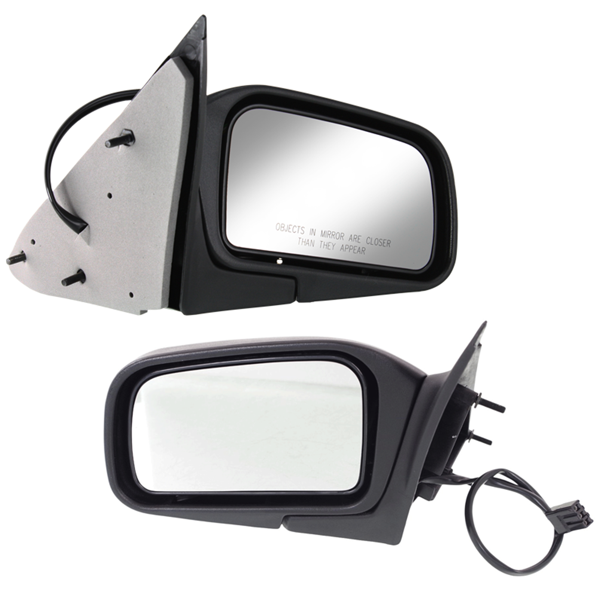 AM CROWN VICTORIA GRAND MARQUIS 92-94 MIRROR RH AND LH Power Non Folding Non Heated Paintable SKU SET JFD21ER Partslink FO1320128 FO1321128 OEM F3AZ17682A F3AZ17682B
