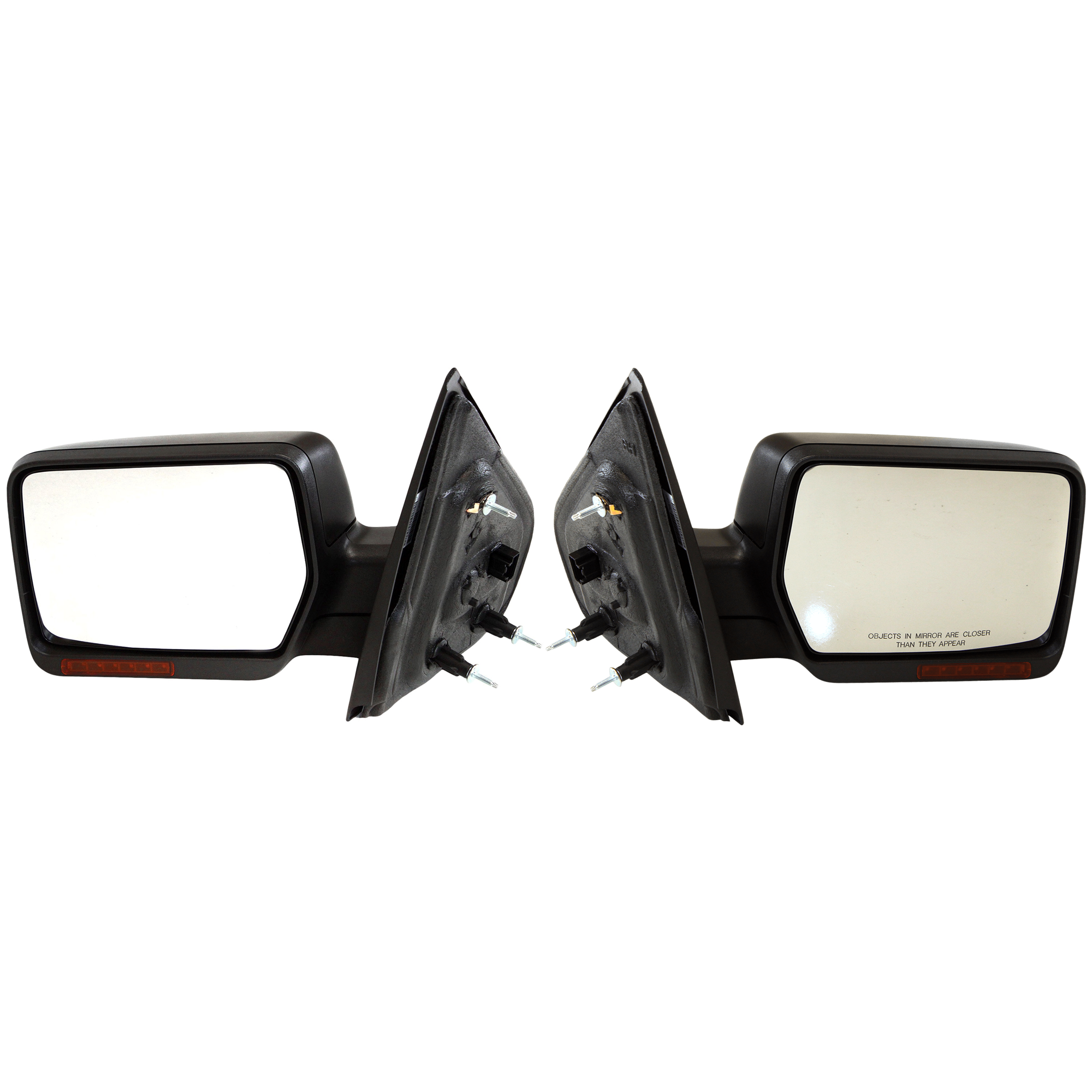 AM F 150-07-08 MIRROR RH AND LH Non Towing Power Power Folding Heated Textured w In housing Signal Light No Auto dimming BSD and Memory SKU SET JFD229ER S Partslink FO1320410 FO1321410 OEM 8L3Z17682HA 8L3Z17683HA