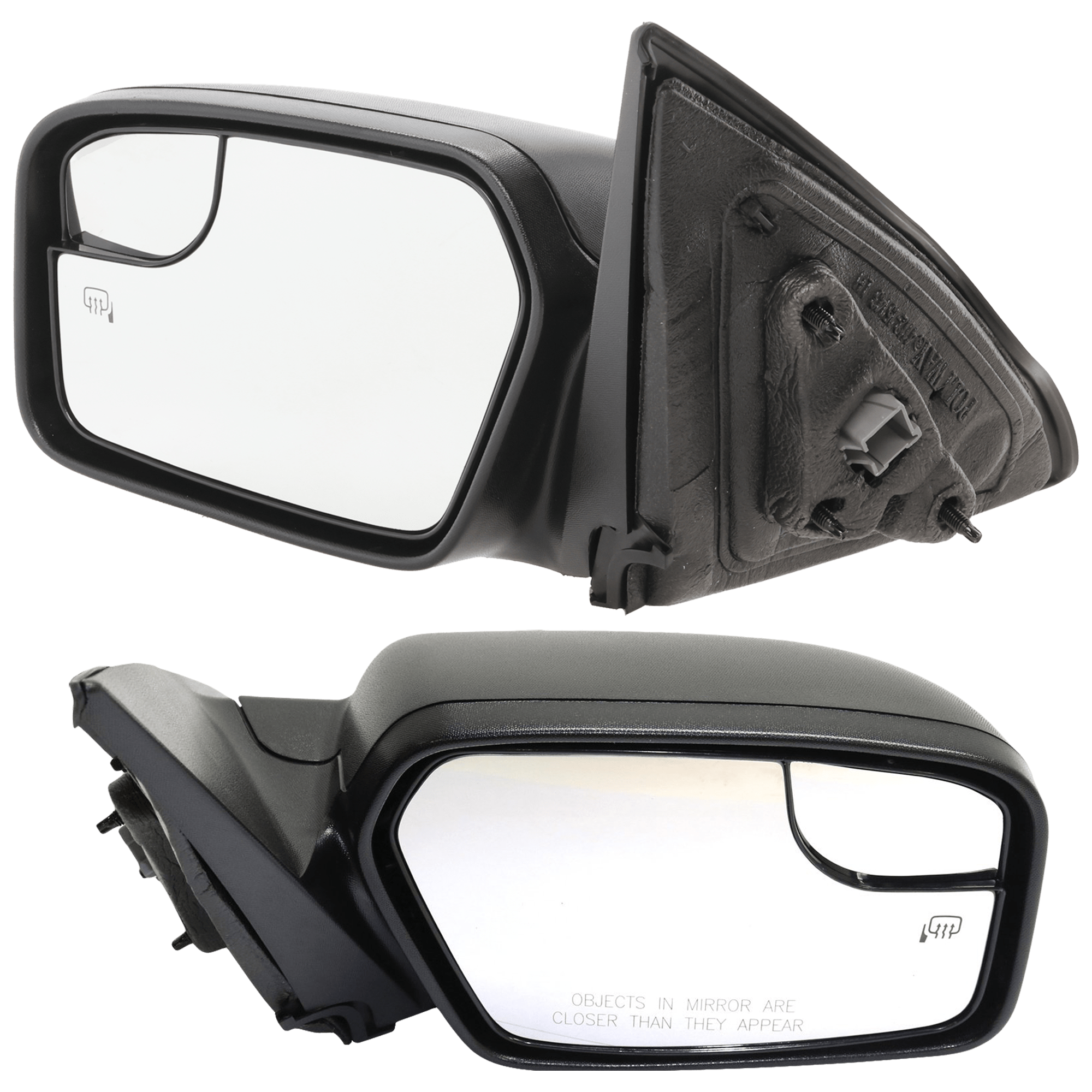 AM FUSION 11-12 MIRROR RH AND LH Power Non Folding Heated Textured w Blind Spot Glass No Puddle Light SE Sport Model SKU SET JFD252ER Partslink FO1320422 FO1321422 OEM BE5Z17682CA BE5Z17683CA