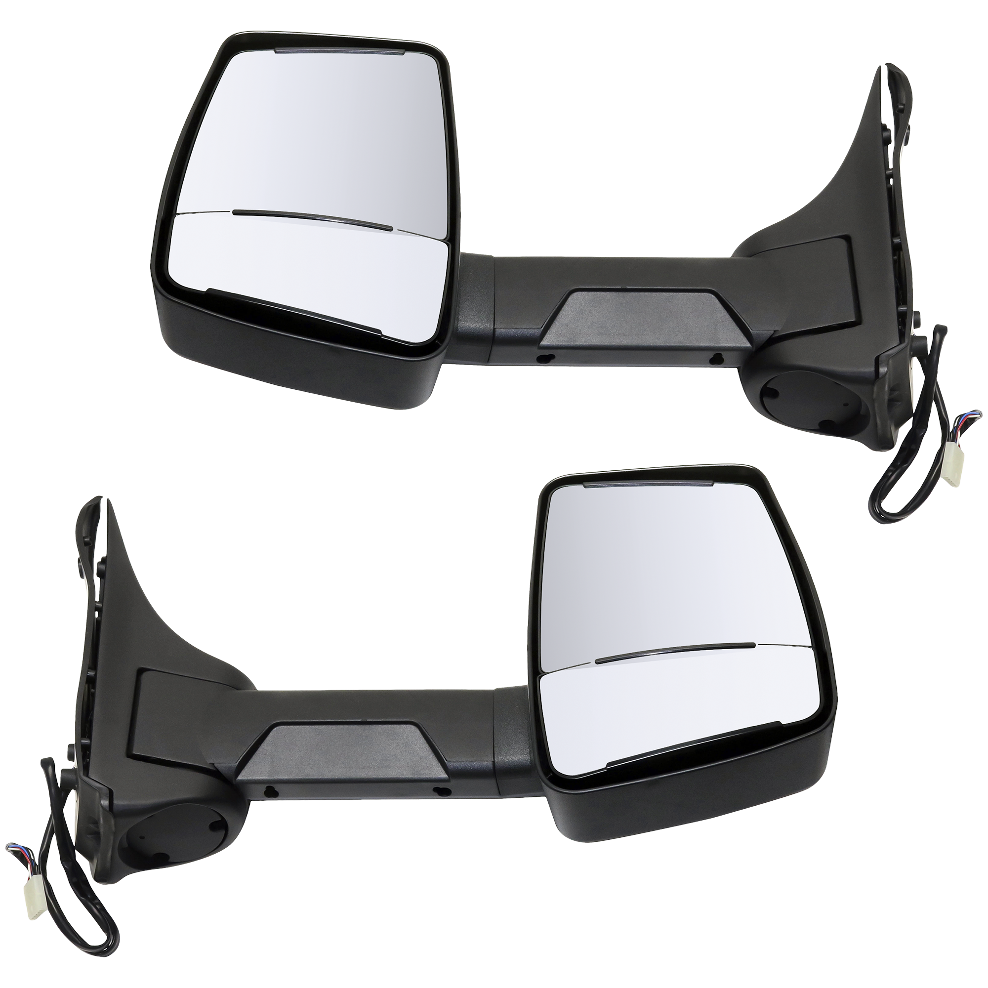 AM ECONOLINE VAN 92-15 TOWING MIRROR RH AND LH Power Manual Folding Heated Textured No Auto dimming BSD Memory and Signal Light SKU SET JFD257ER OEM Performance