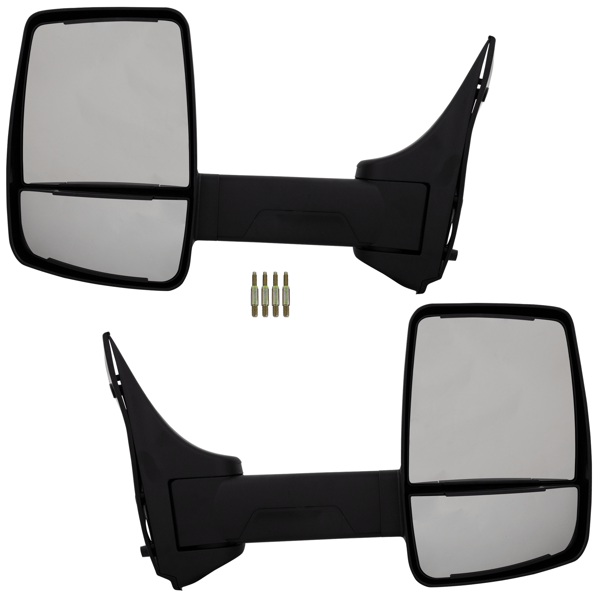 AM ECONOLINE VAN 92-15 TOWING MIRROR RH AND LH Manual Adjust Non Heated Manual Folding Textured Black No Auto dimming Blind Spot Feature Memory and Signal Light SKU SET JFD257R OEM Performance