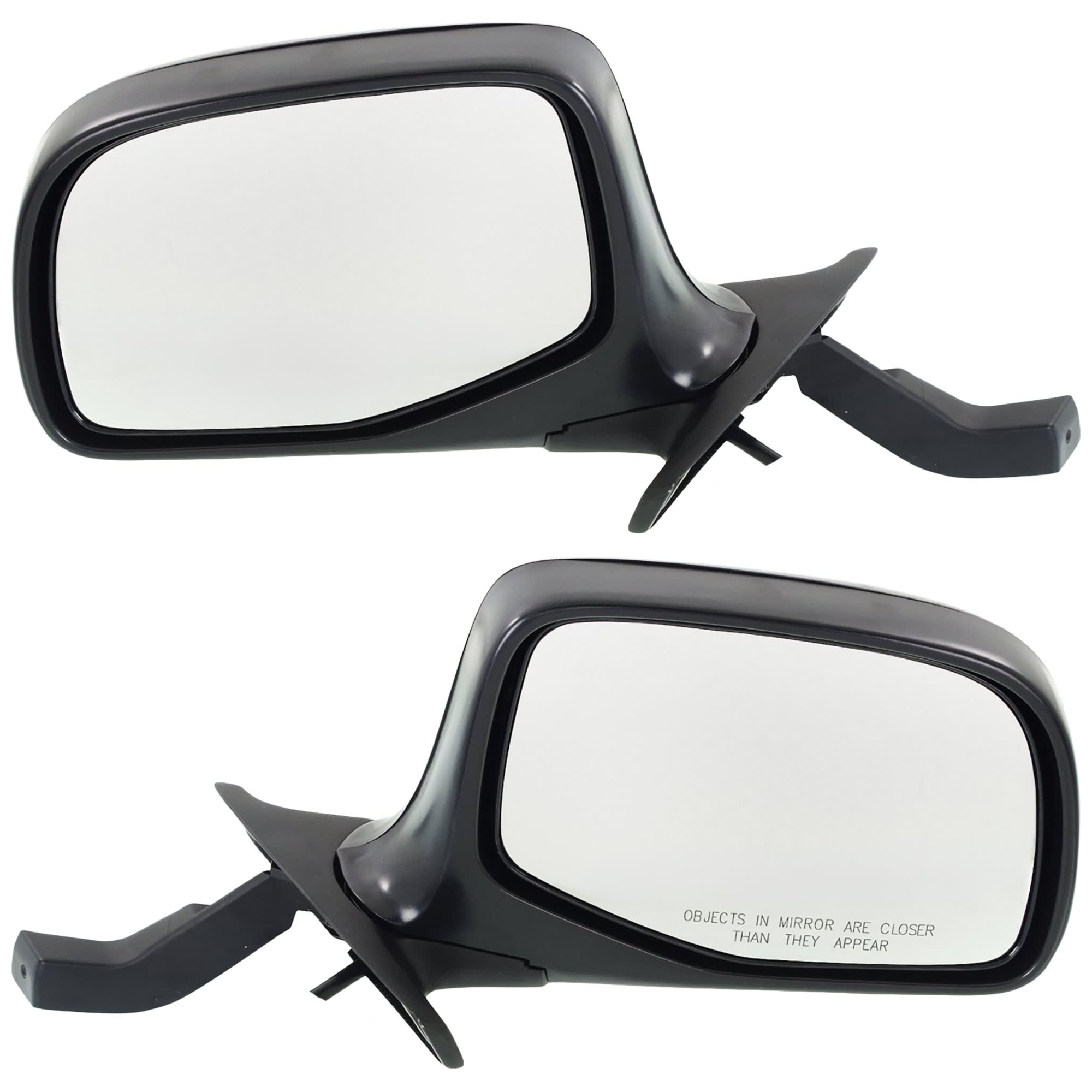 AM F SERIES 92-97 MIRROR RH AND LH Non Towing Power Manual Folding Non Heated Chrome Paddle Style w o Lightning Model and Perf. Package SKU SET JFD25ER Partslink FO1320124 FO1321124 OEM F5TZ17683BA F7TZ17683BAB F7TZ1