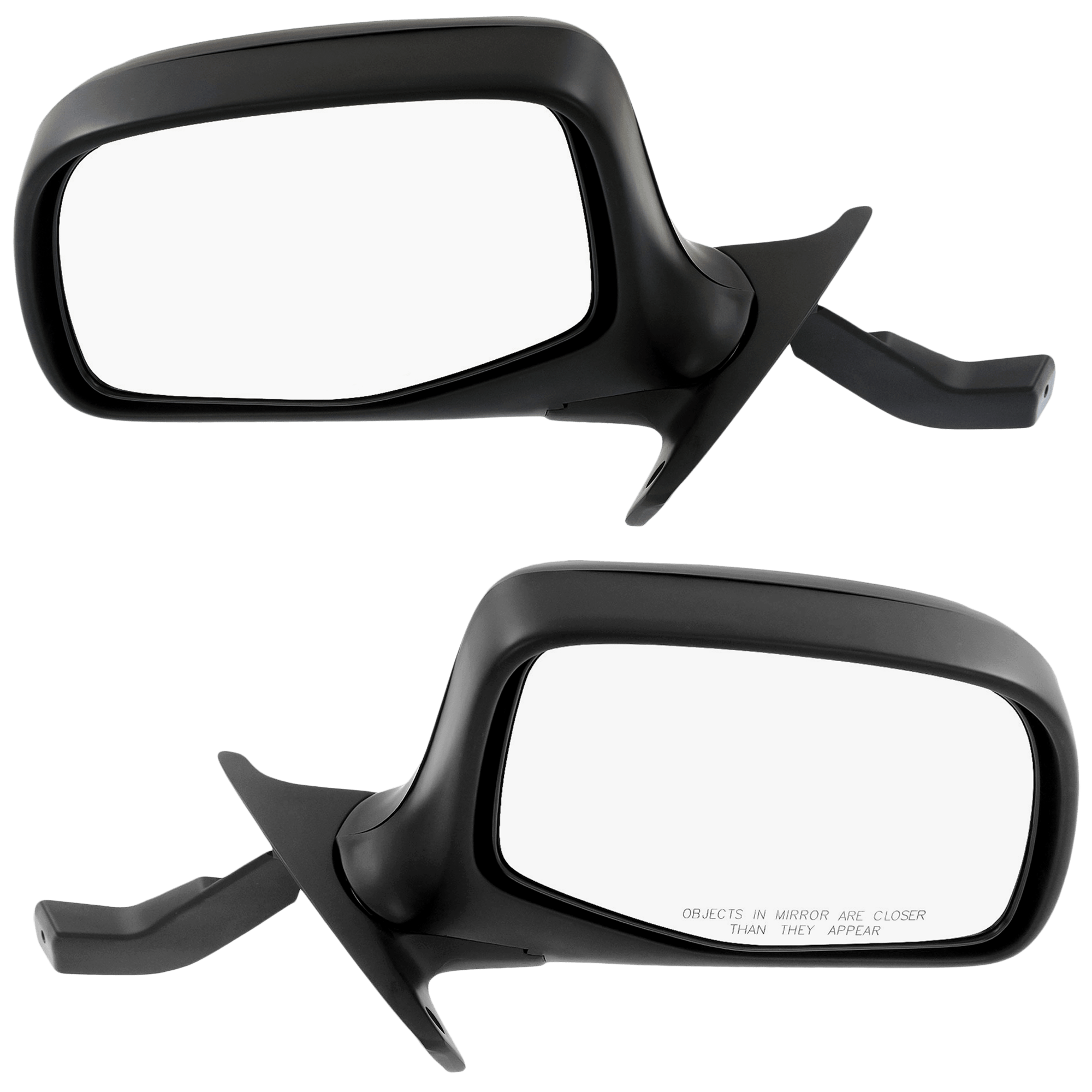 AM F SERIES 92-97 MIRROR RH AND LH Non Towing Manual Adjust Manual Folding Non Heated Chrome Paddle Style SKU SET JFD25R Partslink FO1320152 FO1321152 OEM F7TZ17682DAA F7TZ17683DAB