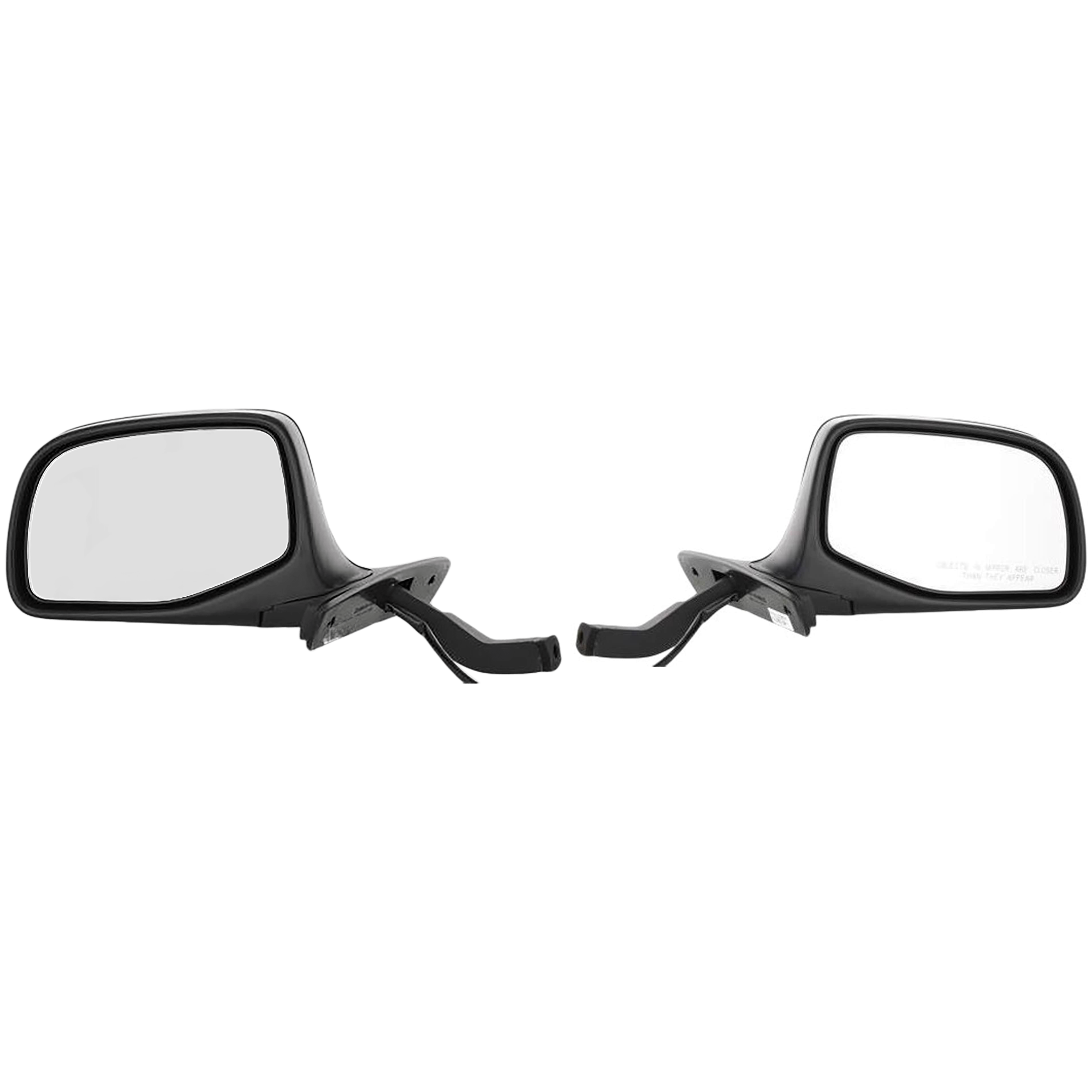 AM F SERIES 92-97 MIRROR RH AND LH Non Towing Power Manual Folding Non Heated Paintable Paddle Style SKU SET JFD26ER Partslink FO1320116 FO1321116 OEM F5TZ17682E F5TZ17683E