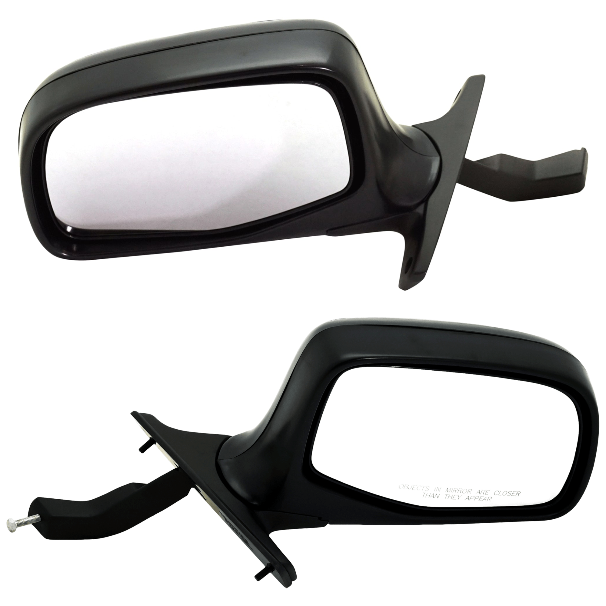 AM F SERIES 92-97 MIRROR RH AND LH Non Towing Manual Adjust Manual Folding Non Heated Paintable Paddle Style SKU SET JFD26R Partslink FO1320125 FO1321125 OEM F7TZ17682AAA F7TZ17683AAB