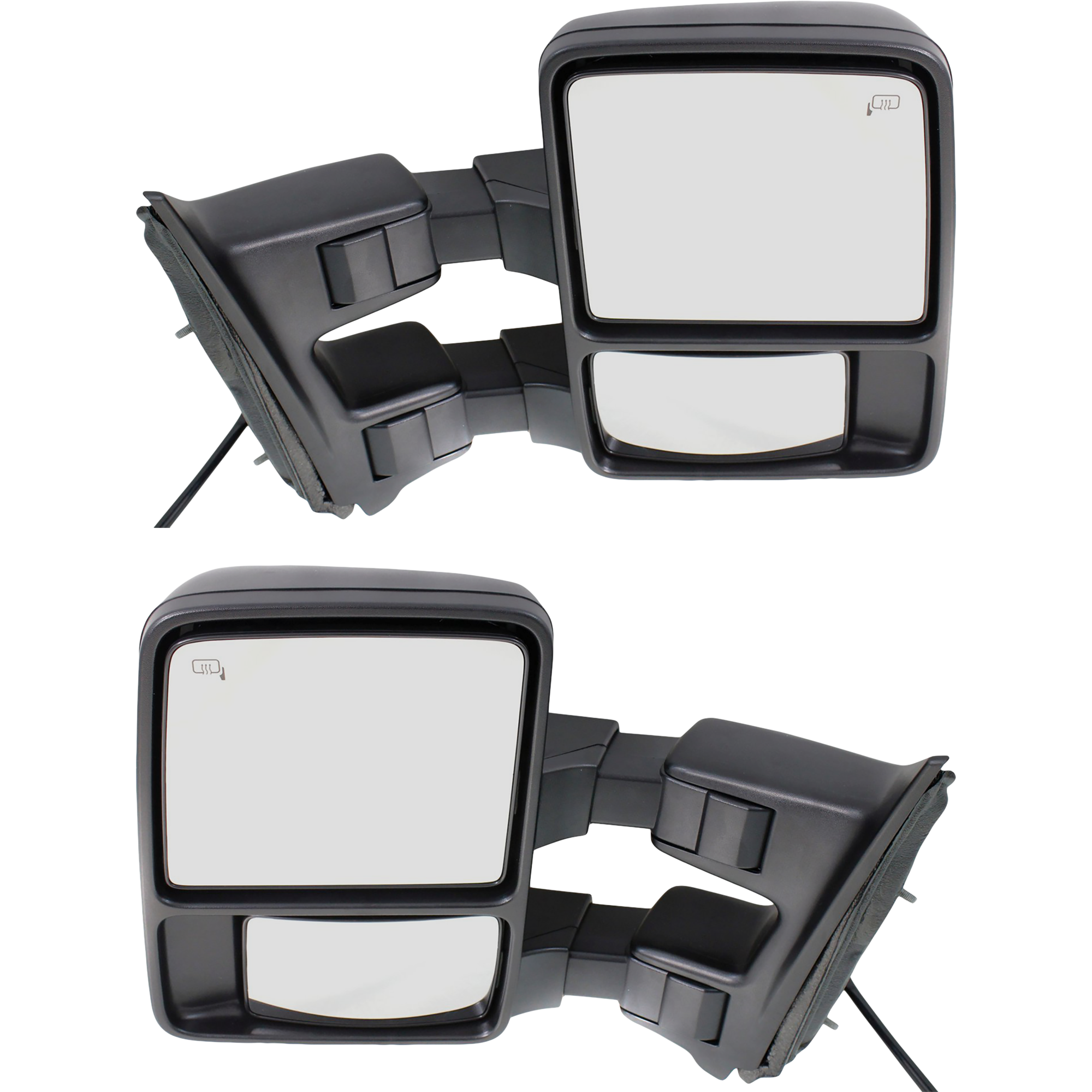 AM F SERIES SUPER DUTY 09-10 TOWING MIRROR RH AND LH Power Power Folding Heated Textured w Auto Extend Memory and Signal Light SKU SET JFD278ER S Partslink FO1320488 FO1321488 OEM 9C3Z17682FA 9C3Z17683FA