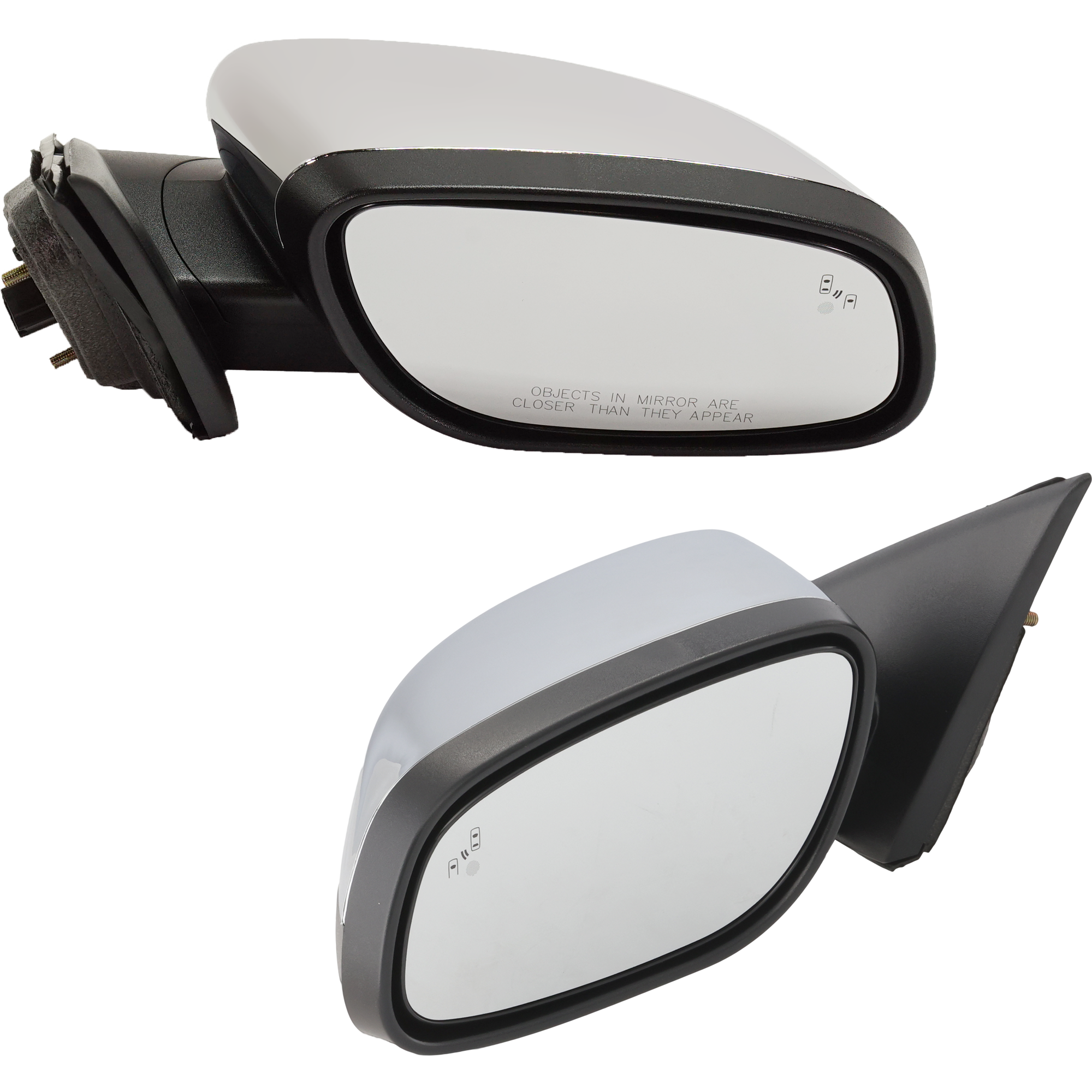AM TAURUS 10-19 MIRROR RH AND LH Power Manual Folding Heated Chrome w BSD Memory Puddle Light and Signal Light Limited SHO Models SKU SET JFD383CR S Partslink FO1320646 FO1321646 OEM AG1Z17682E AG1Z17D742CA AG1Z17
