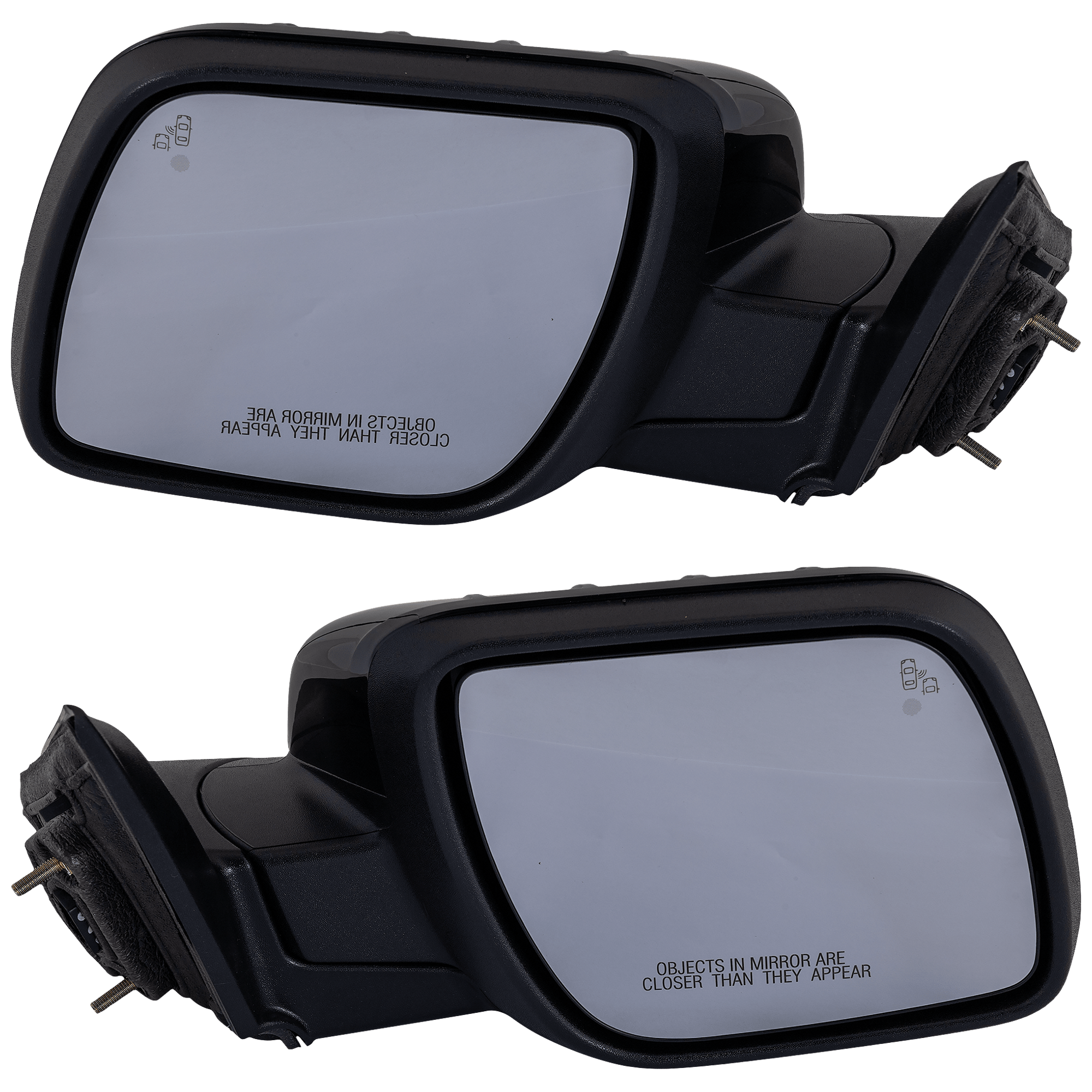 AM EXPLORER 16-19 MIRROR RH AND LH Power Power Folding Heated Paintable w BSD in Glass In housing Signal Light and Memory No Auto dimming SKU SET JFD397ER S Partslink FO1321665 FO132665 OEM GB5Z17682MDPTM GB5Z17683MCPTM